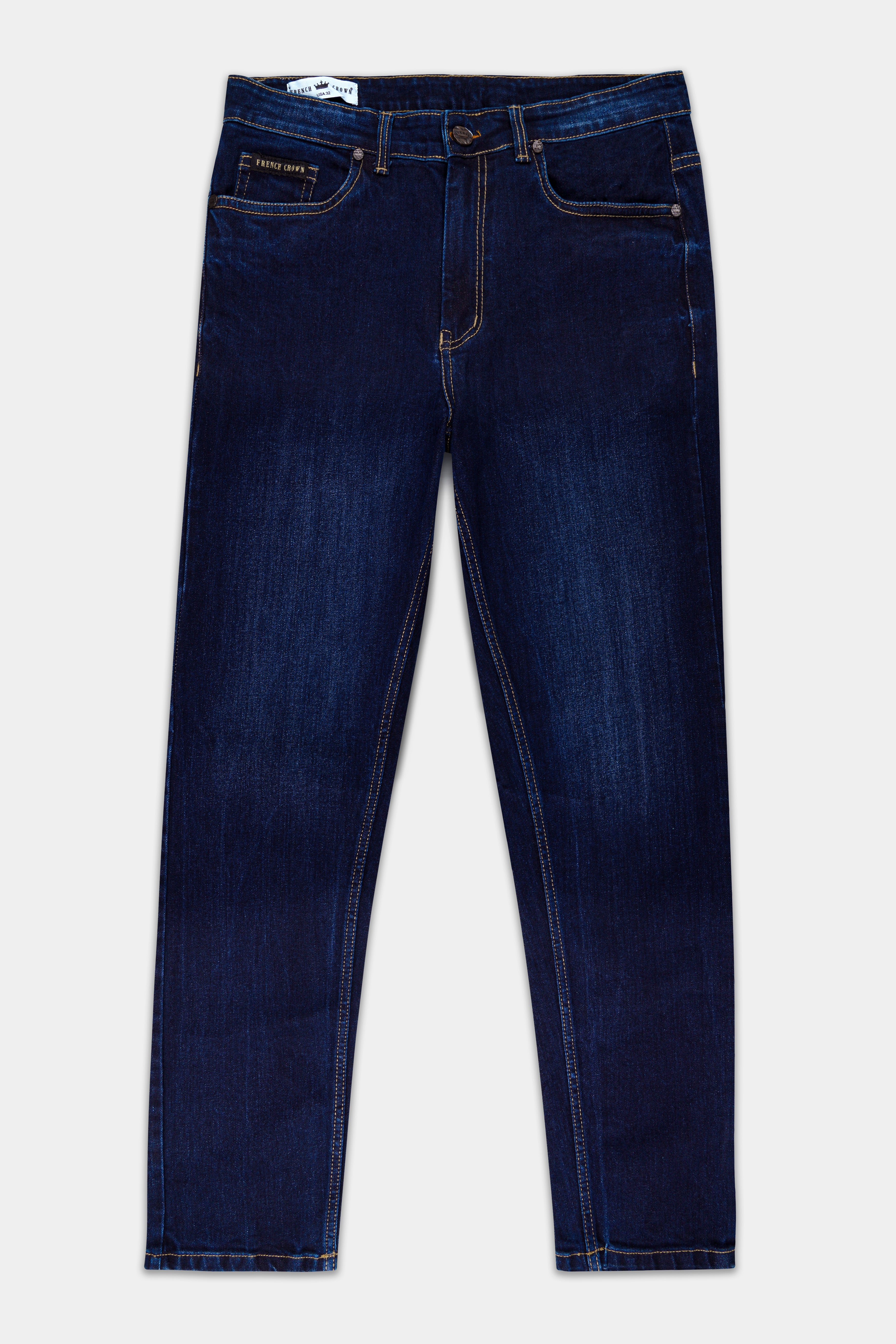 Rhino Blue Hand Sanding Clean Look Stretchable Denim