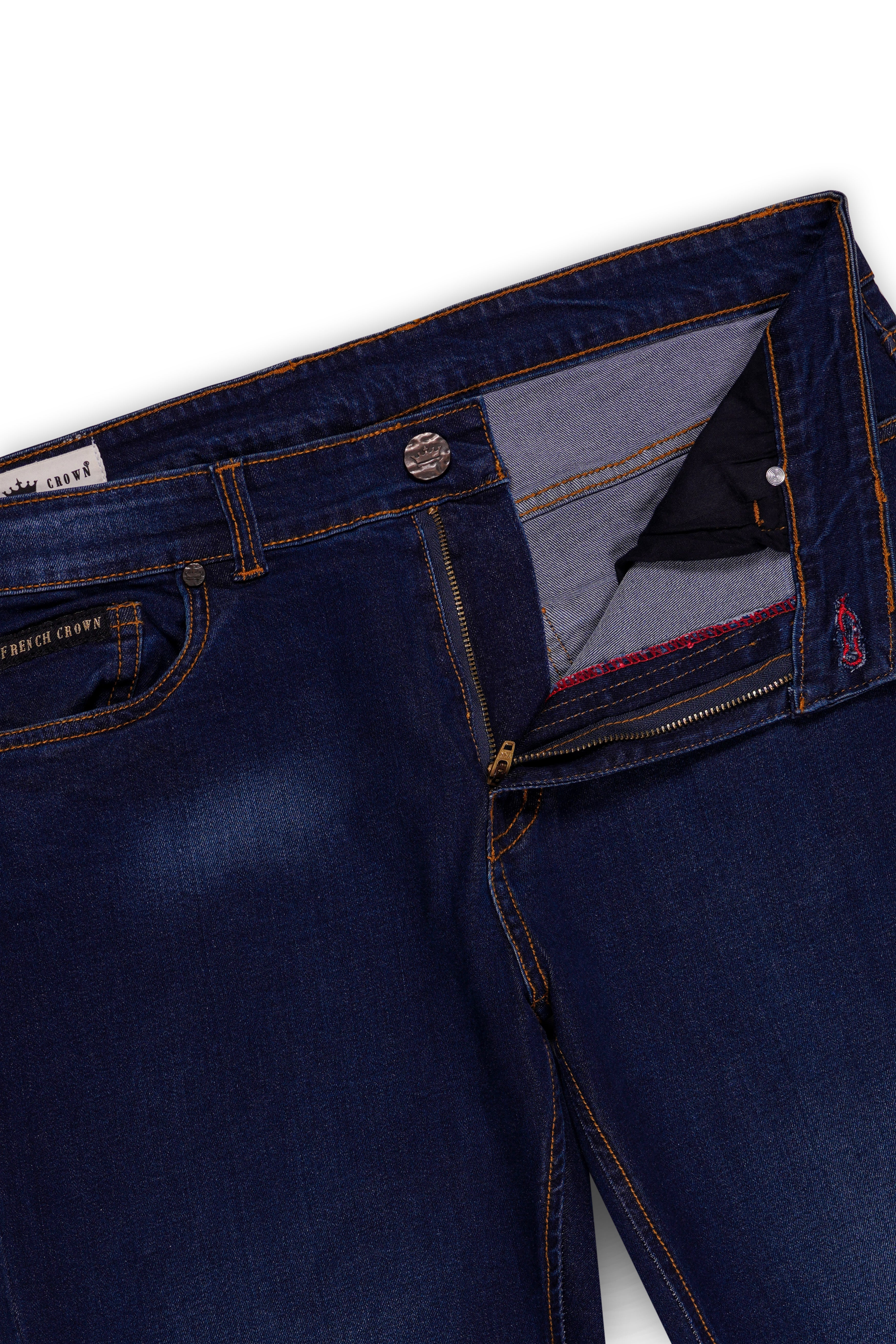 Martinique Blue Washed Clean Look Stretchable Denim