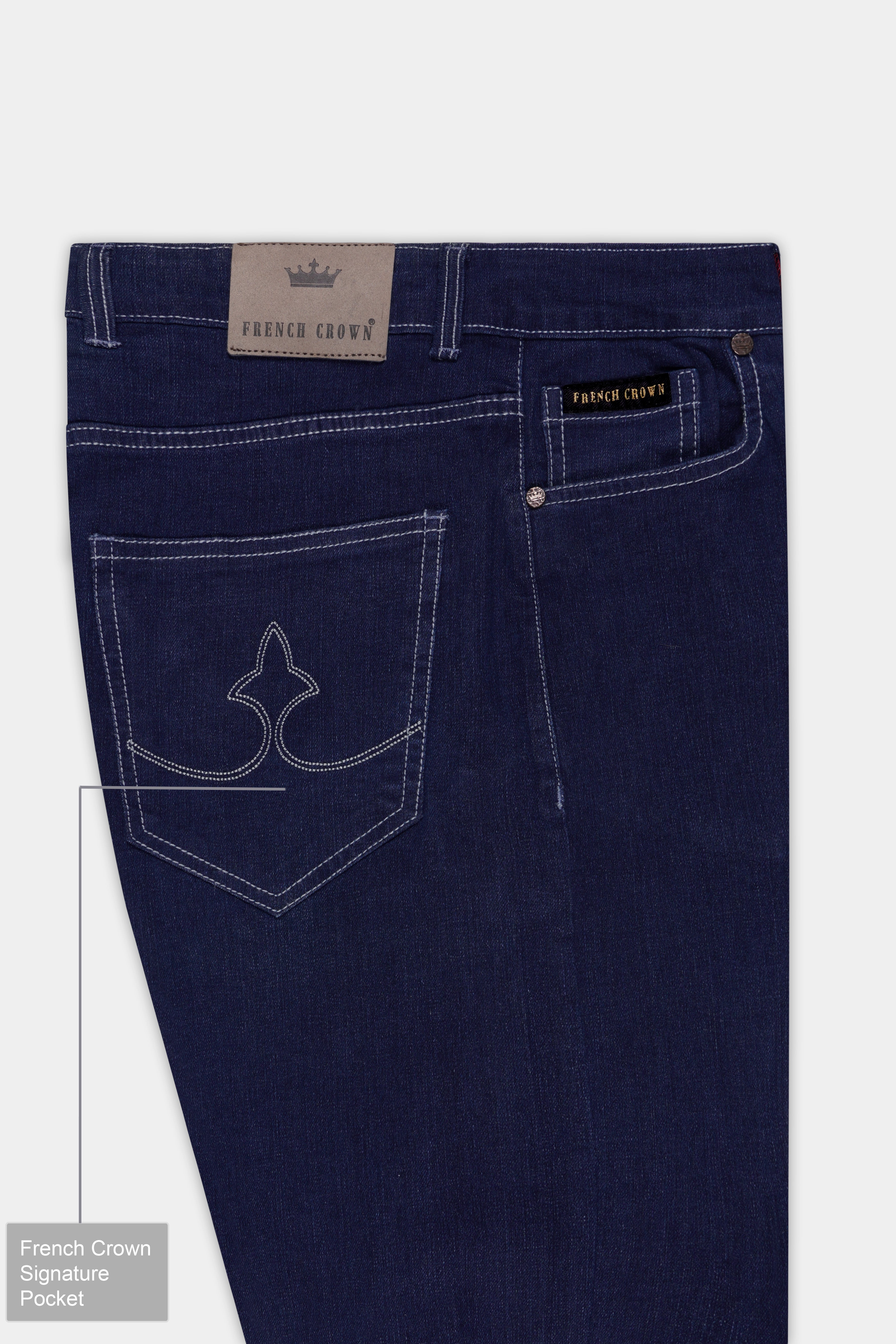 Firefly Blue Rinse Wash Clean Look Stretchable Denim