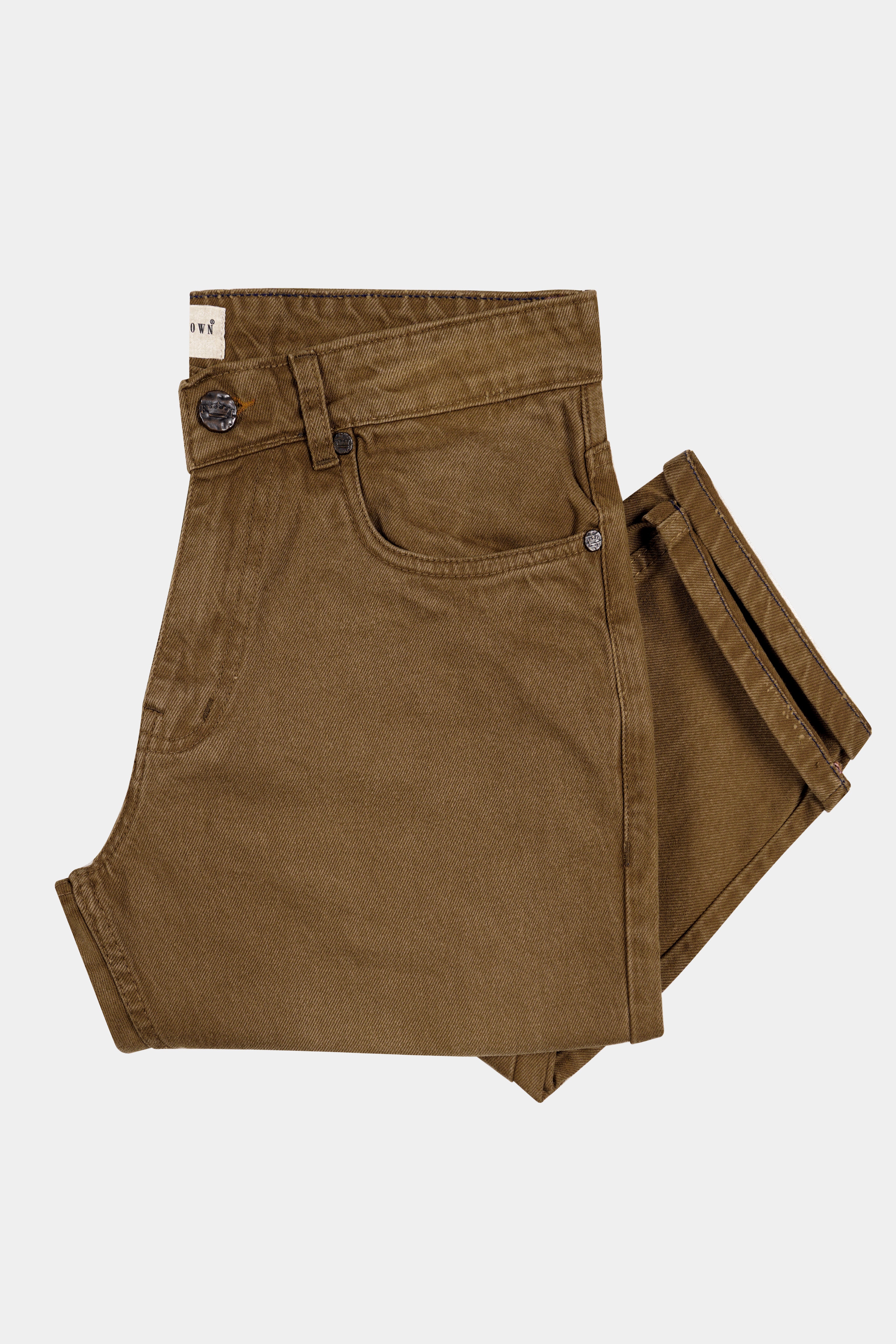 Clay Creek Brown Slim Fit Mid-Rise Clean Look Denim Jeans