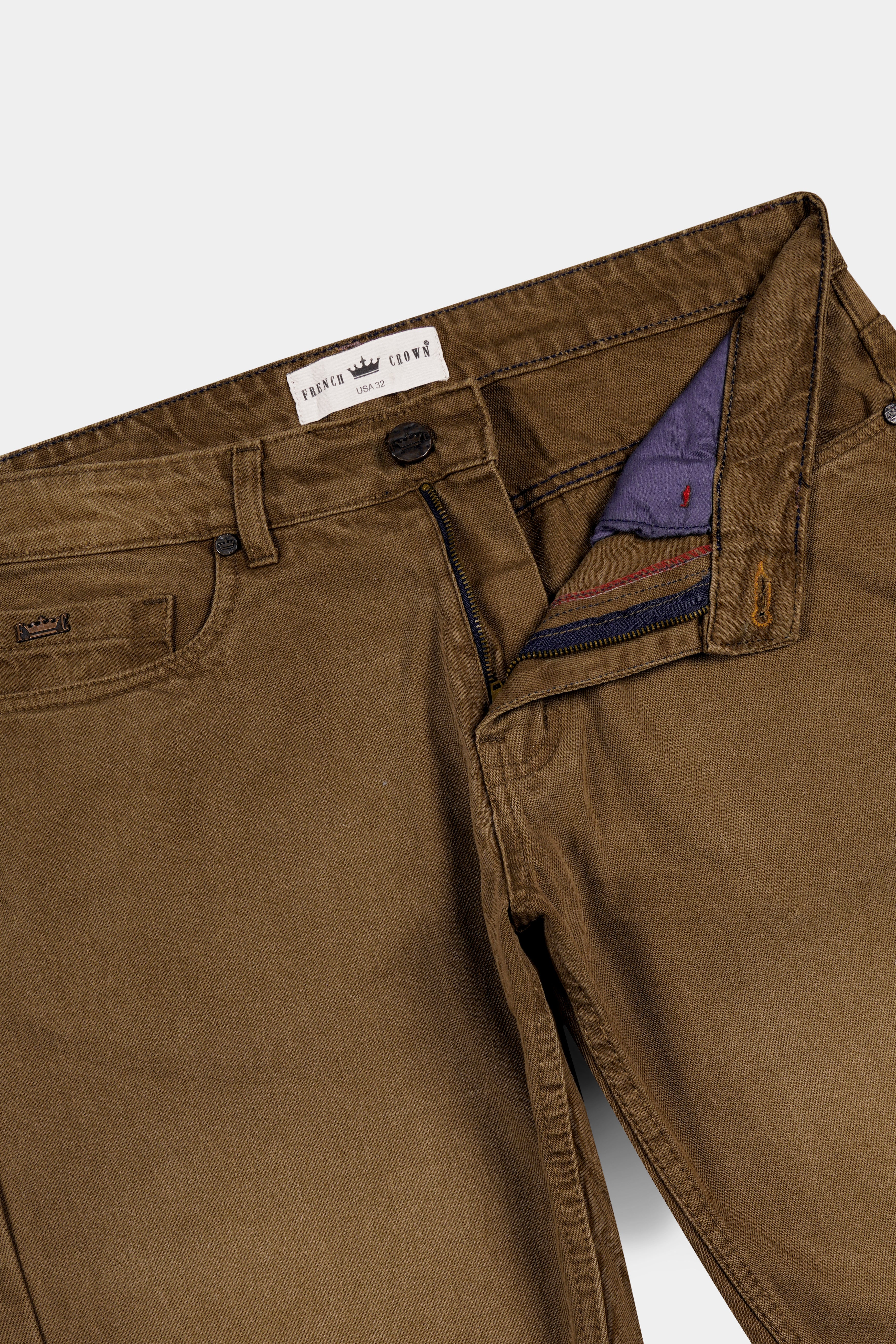 Clay Creek Brown Rinse Wash Denim