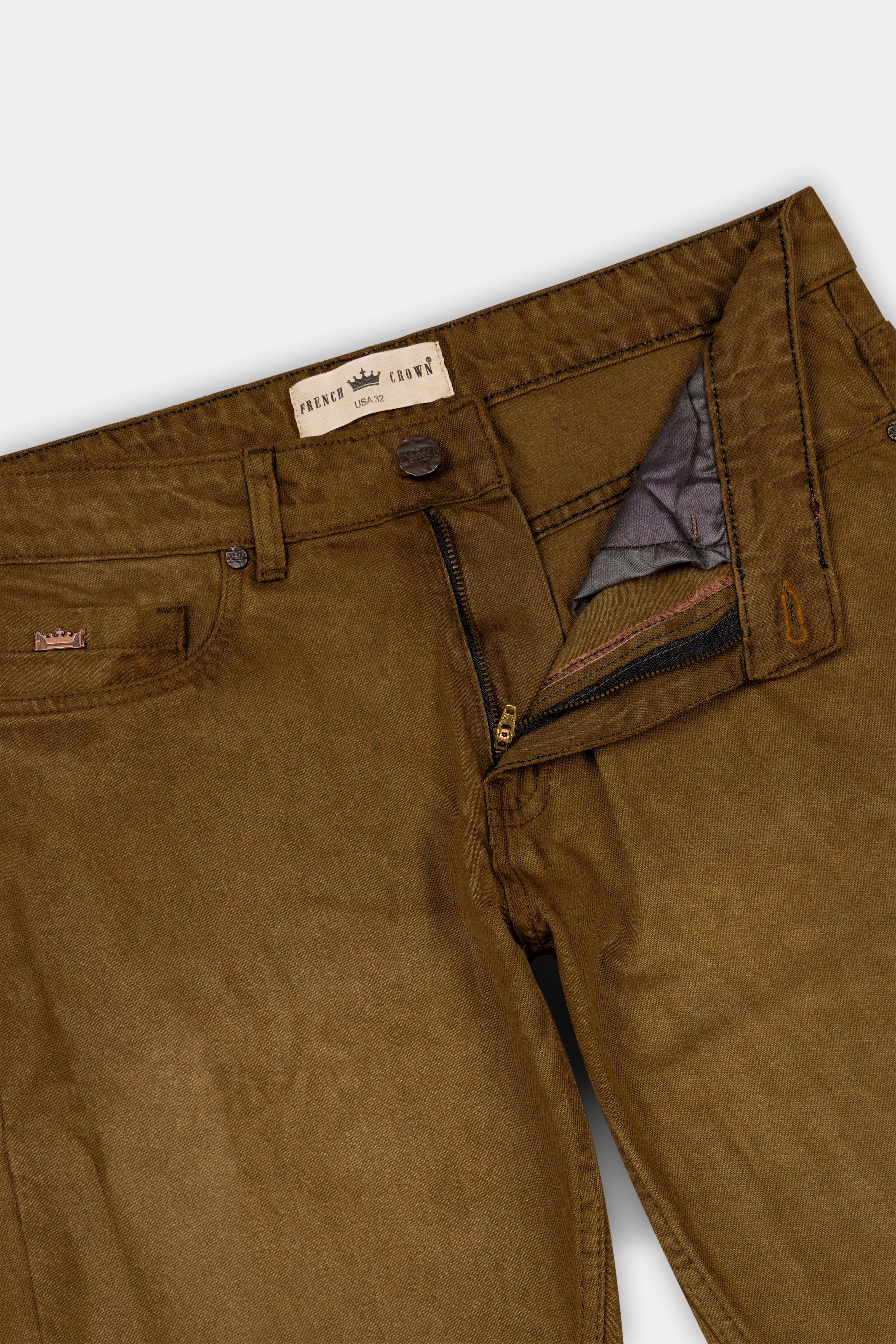 Clay Creek Brown Rinse Wash Denim