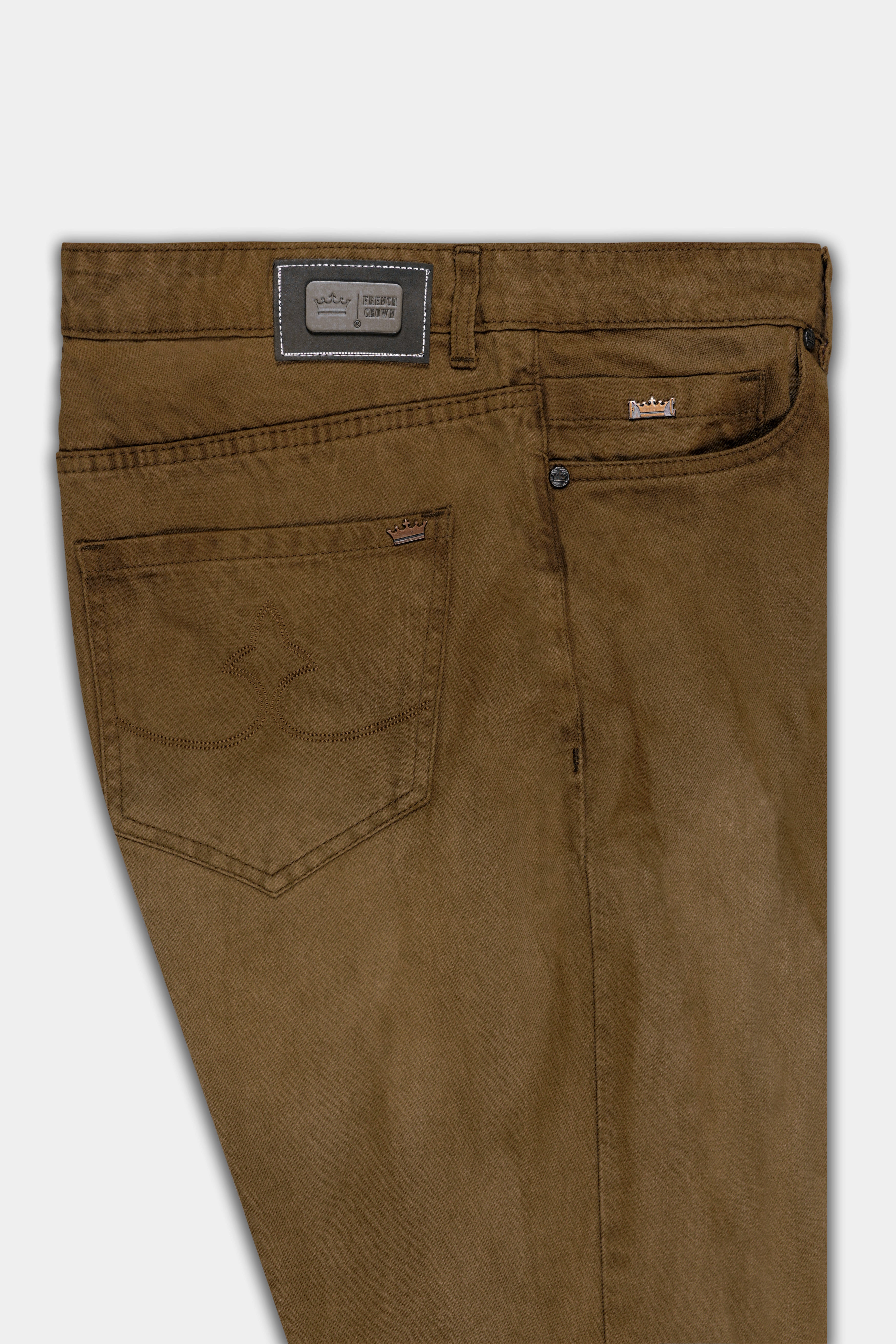 Clay Creek Brown Slim Fit Mid-Rise Clean Look Denim Jeans Clay Creek Brown Slim Fit Mid-Rise Clean Look Denim Jeans