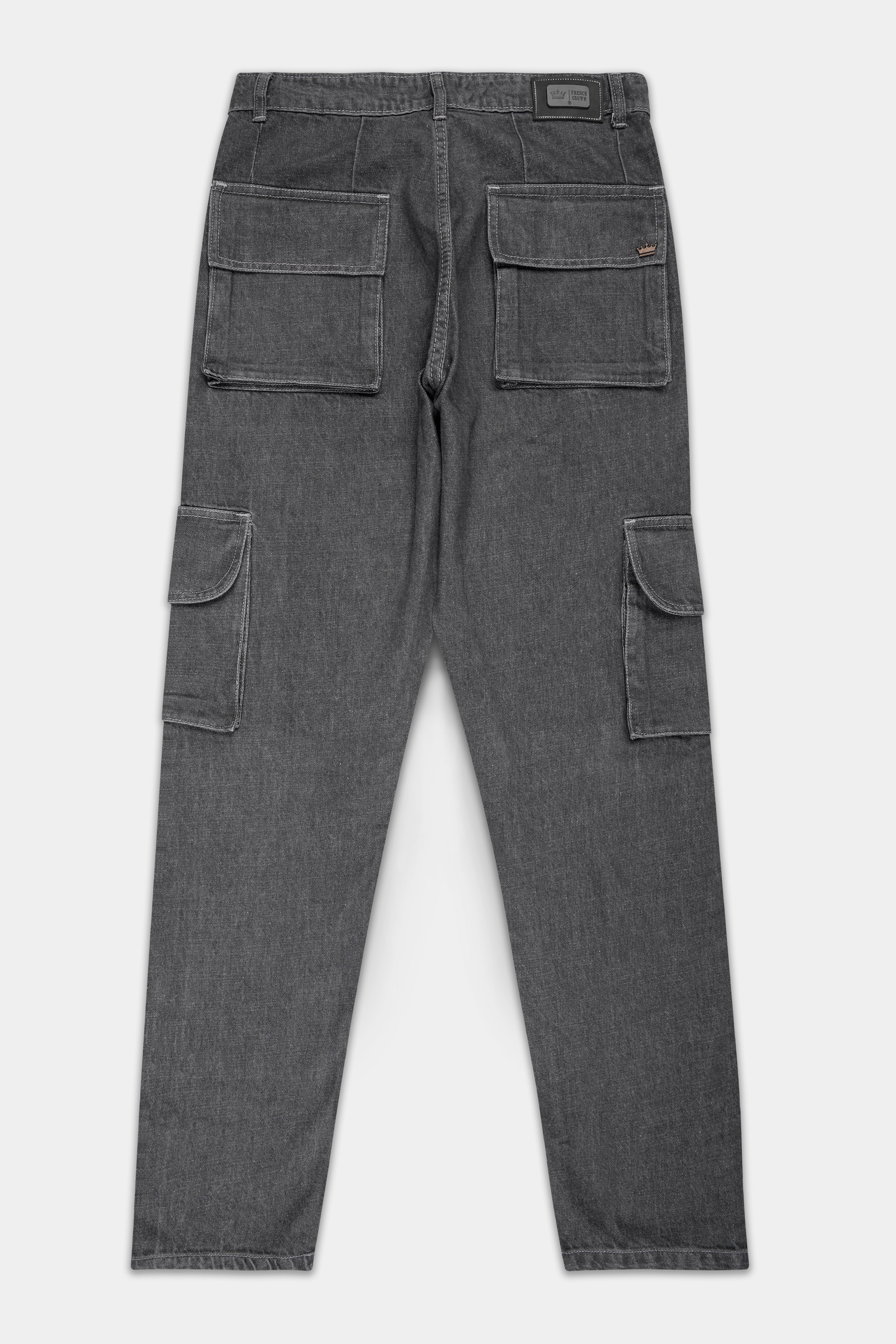 Smokey Gray Rinse Wash Cargo Denim