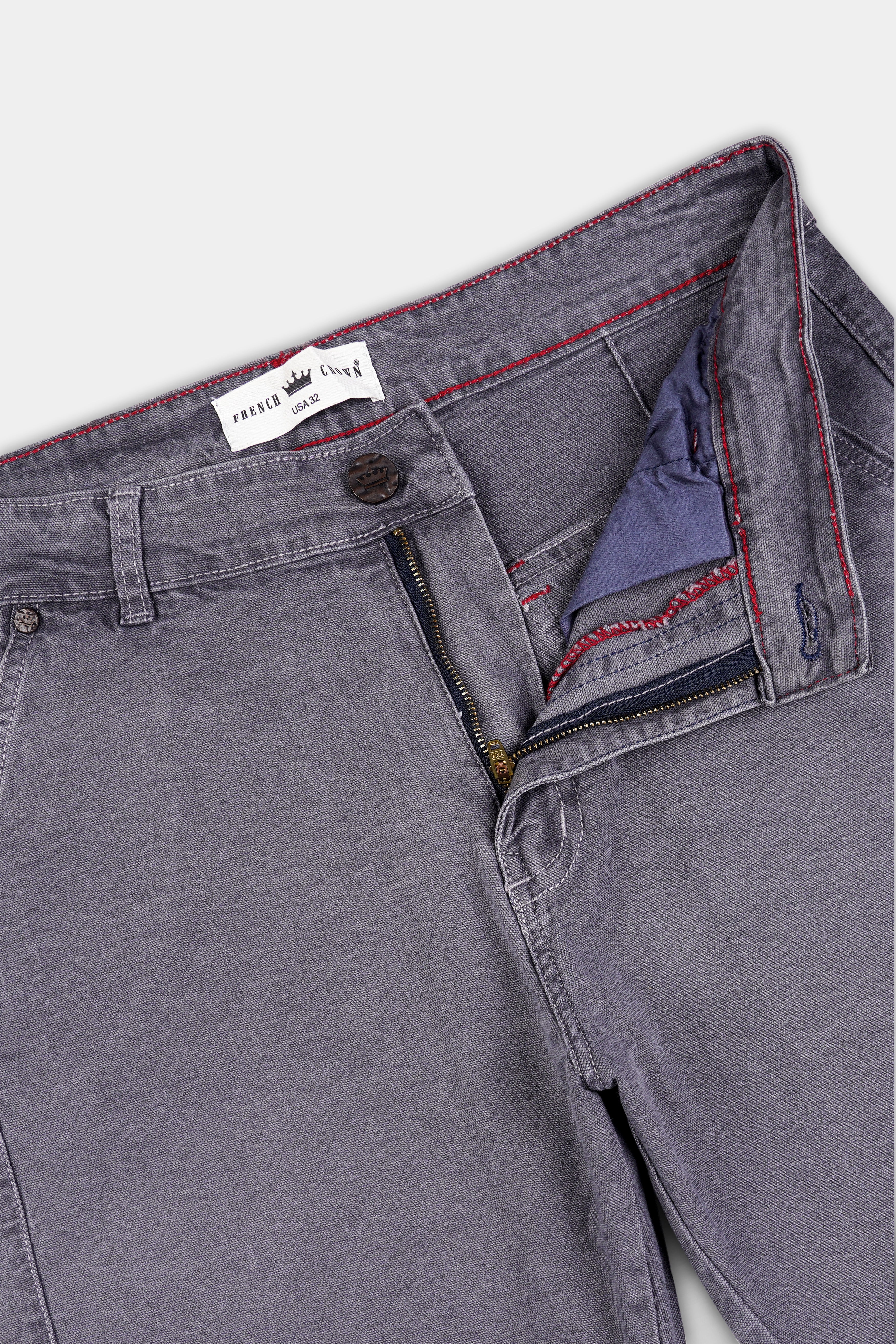 Shuttle Gray Slim Fit Mid-Rise Clean Look Stretchable Denim Jeans