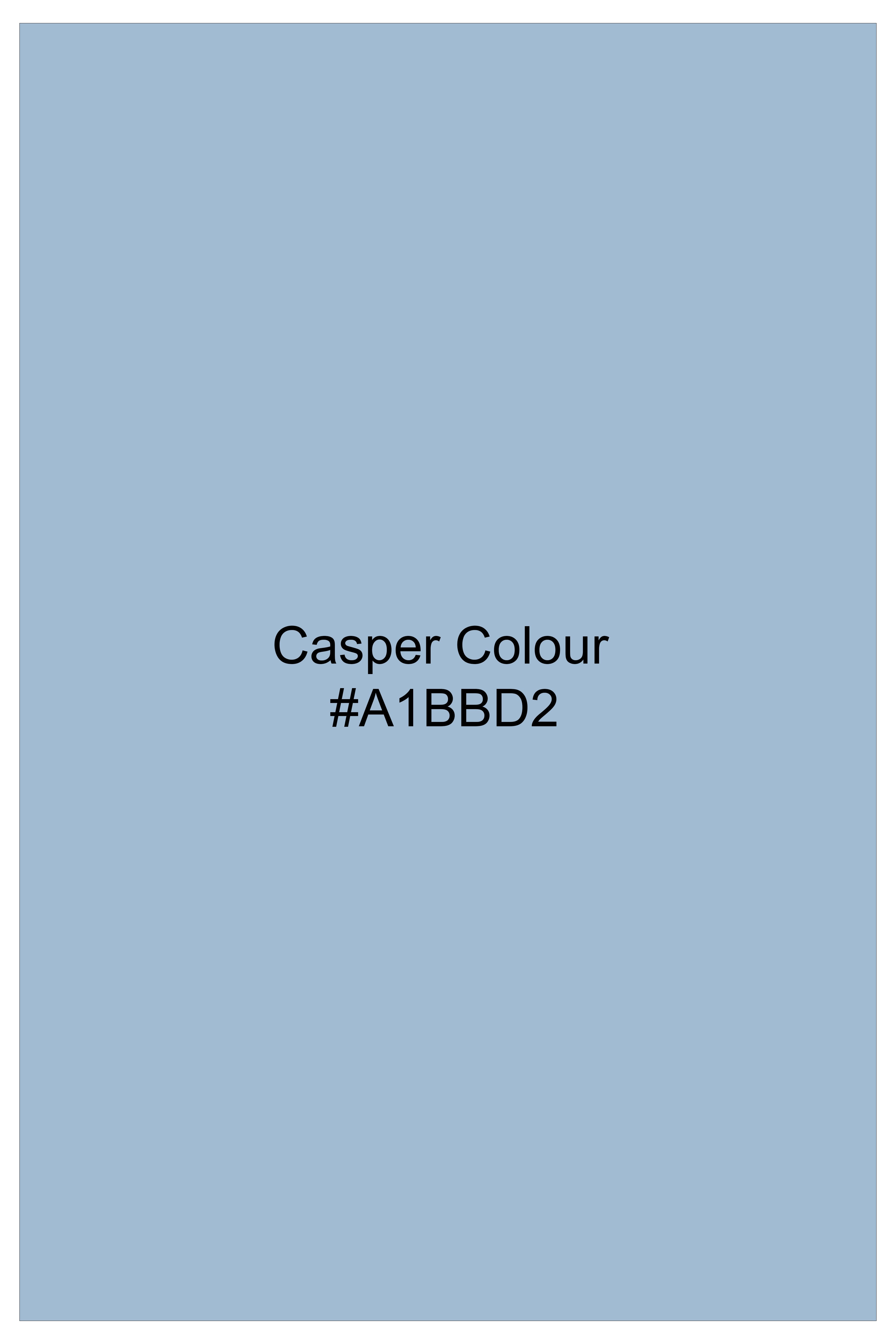 Casper Blue Rinse Wash Hand Printed Stretchable Designer Cargo Denim