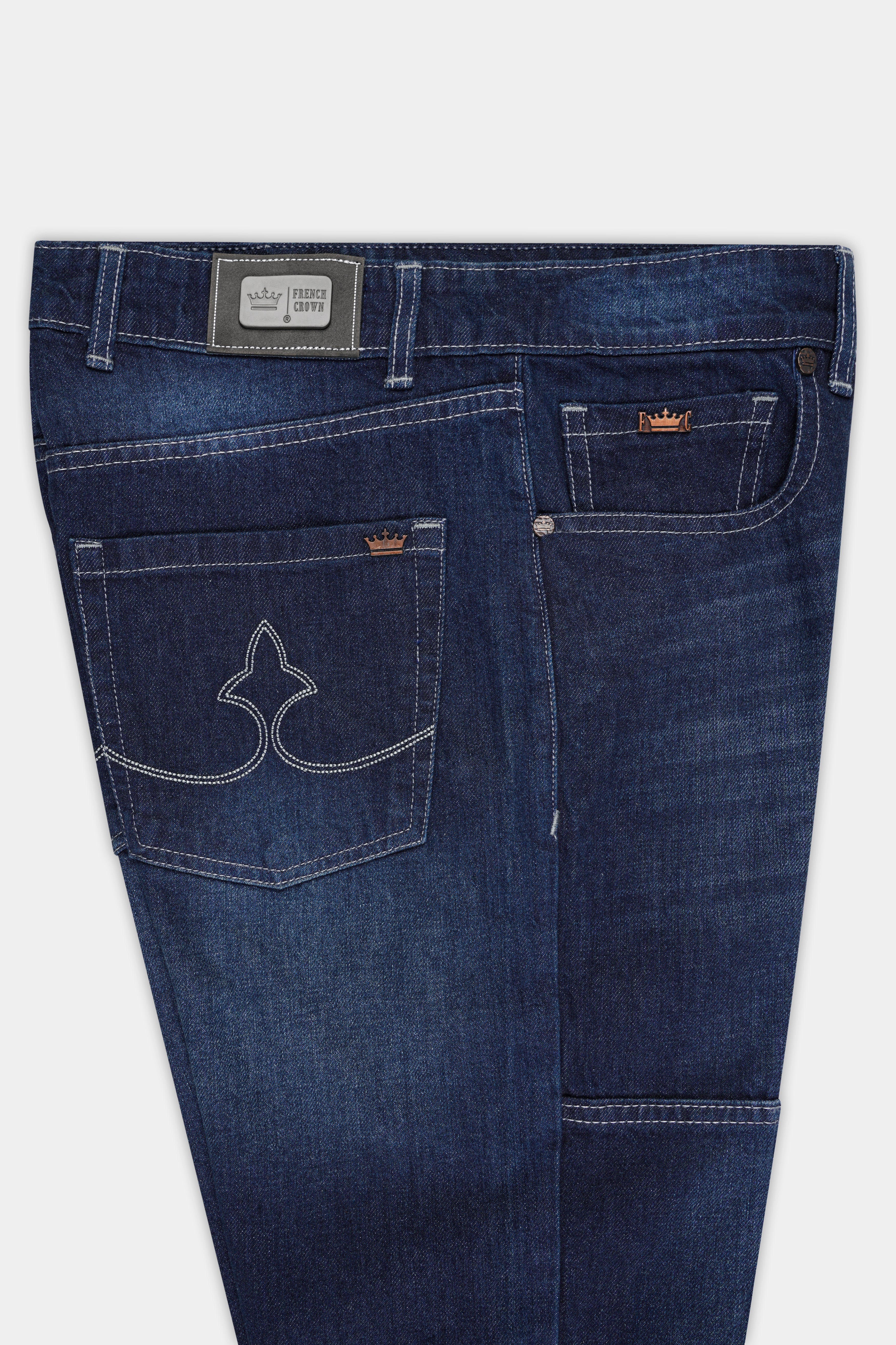 Mirage Blue Whiskering Wash Denim