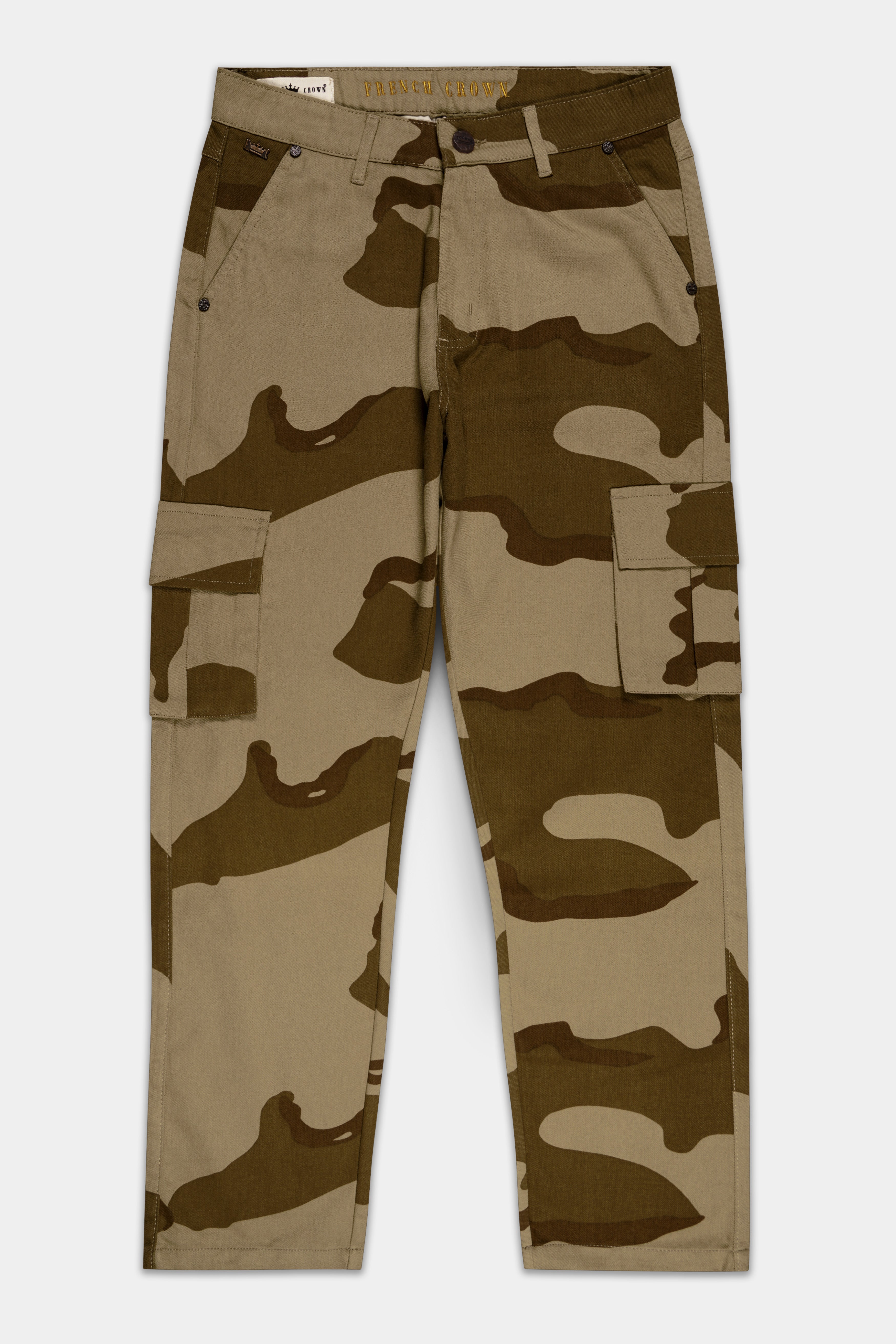 Sandrift Brown and Otter Dark Brown Camouflage Cargo Pant