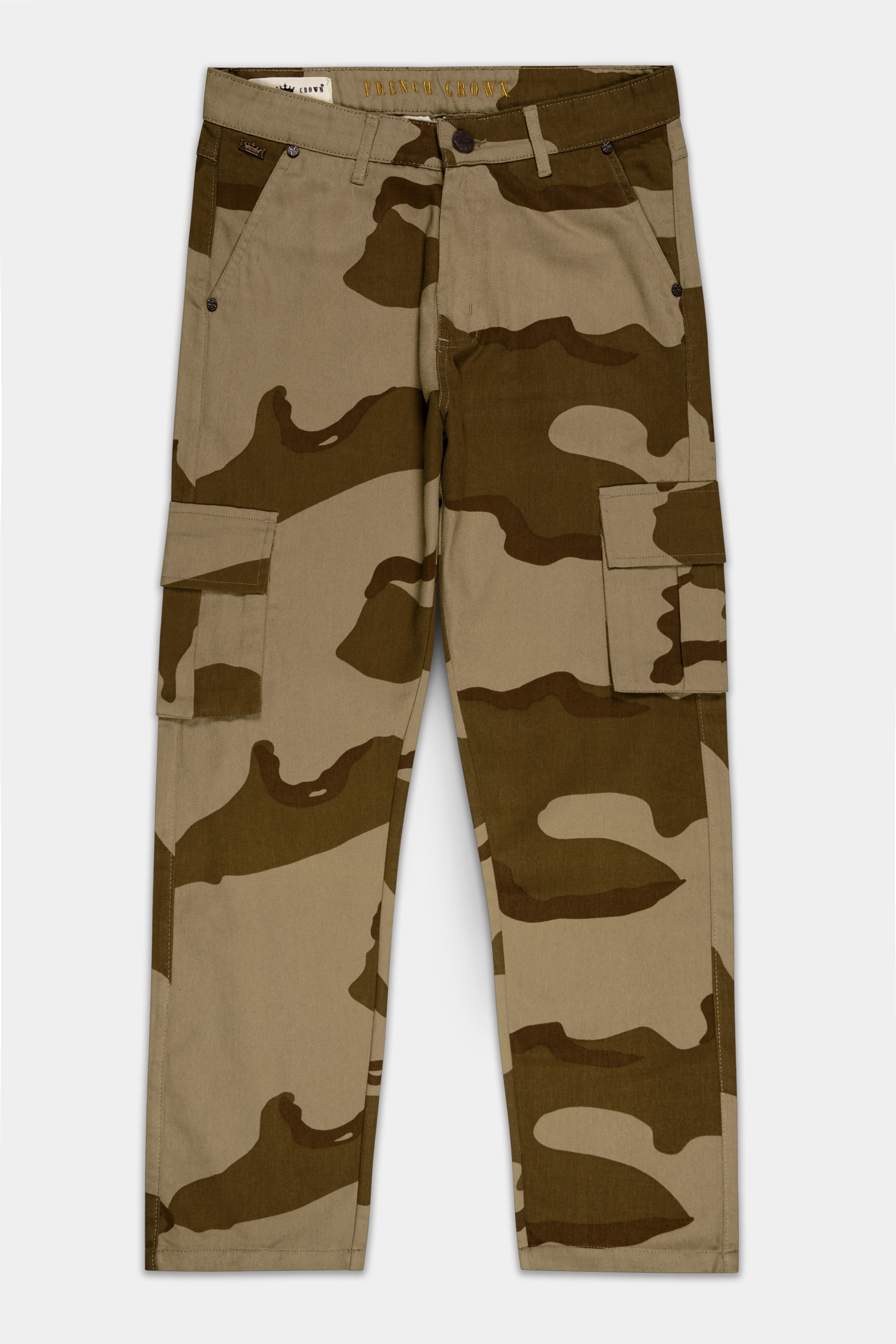 Sandrift Brown and Otter Dark Brown Camouflage Cargo Pant