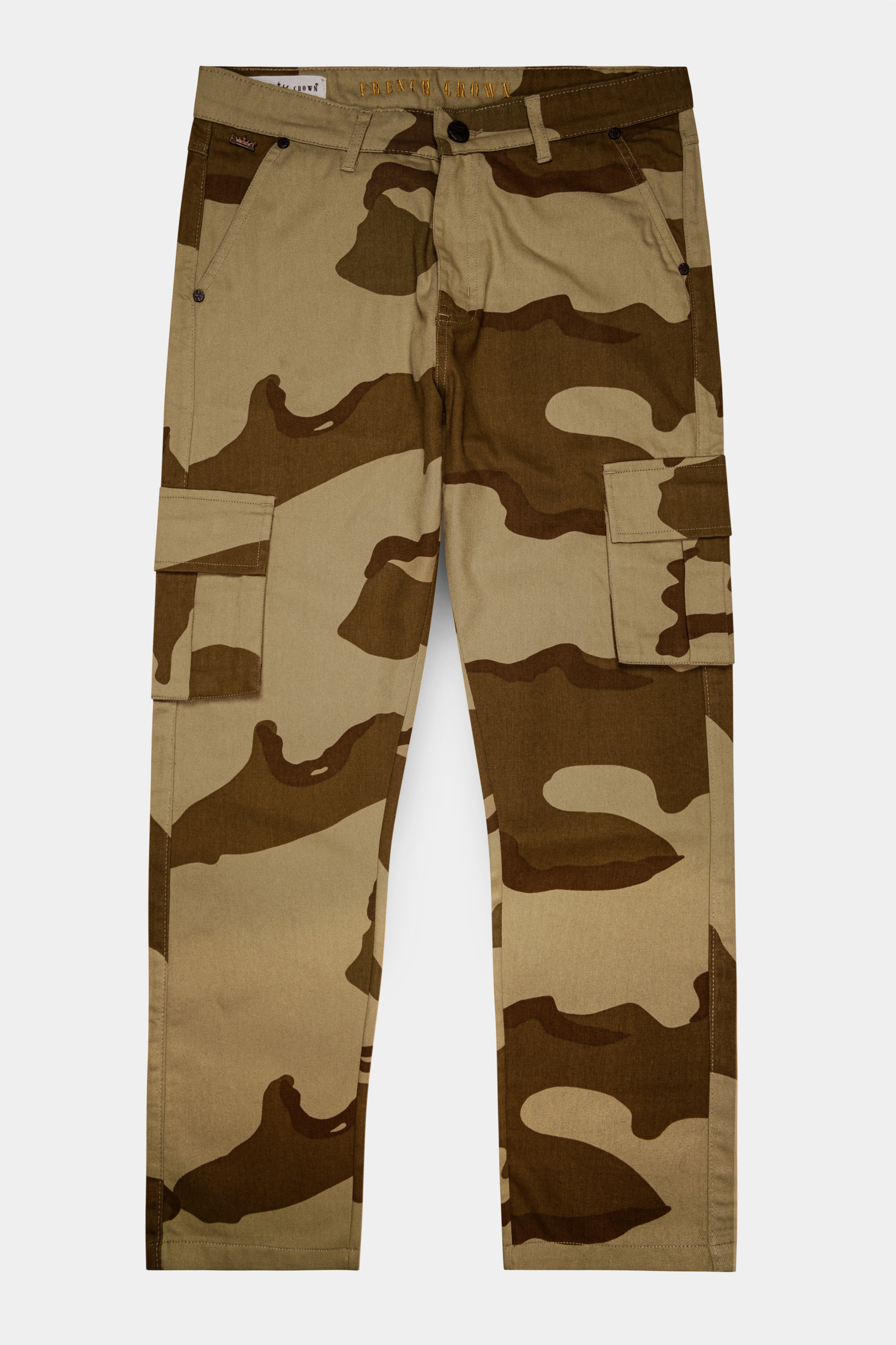 Sandrift Brown and Otter Dark Brown Camouflage Cargo Pant