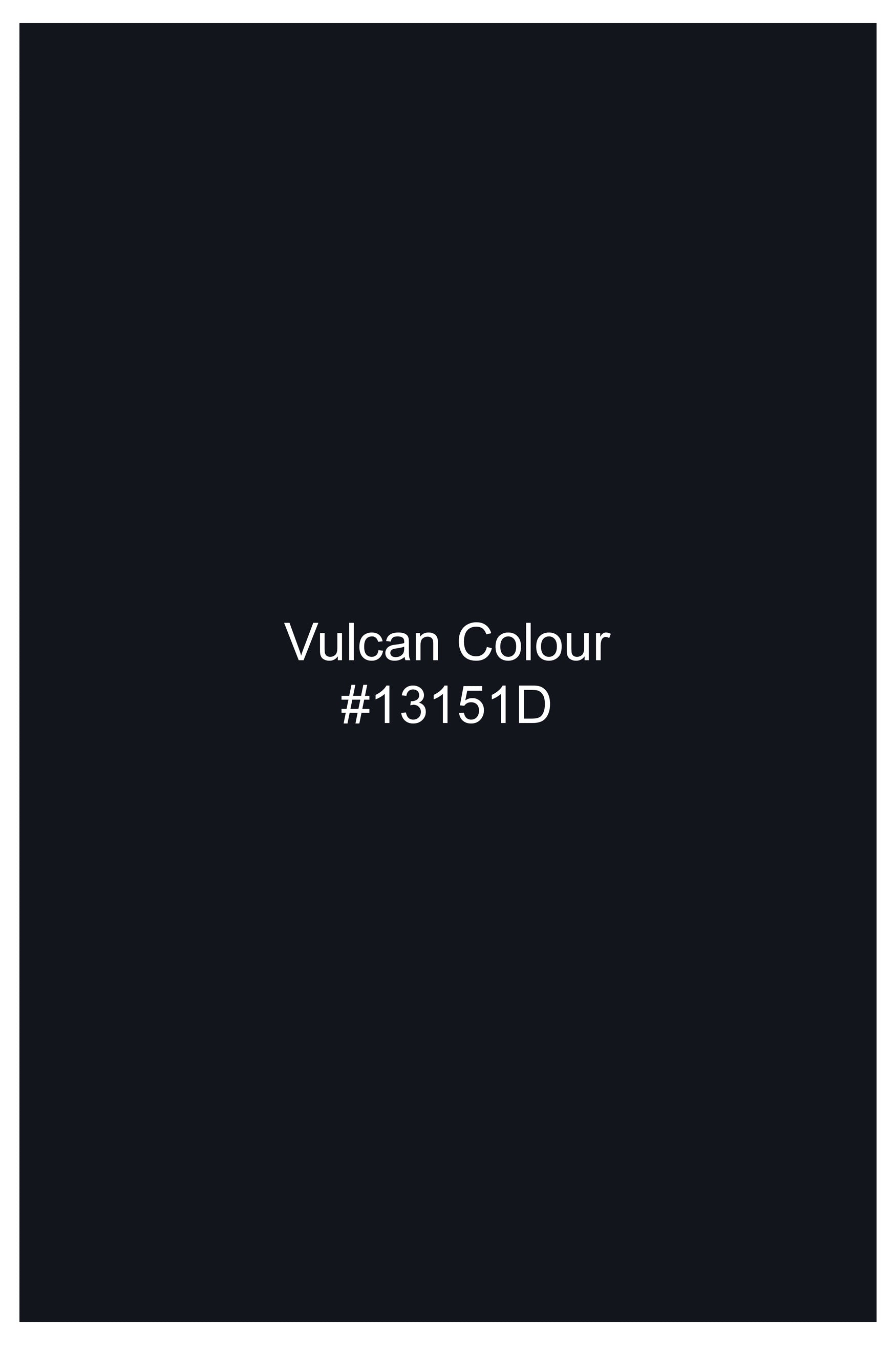 Vulcan Blue Slim Fit Mid-Rise Clean Look Stretchable Denim