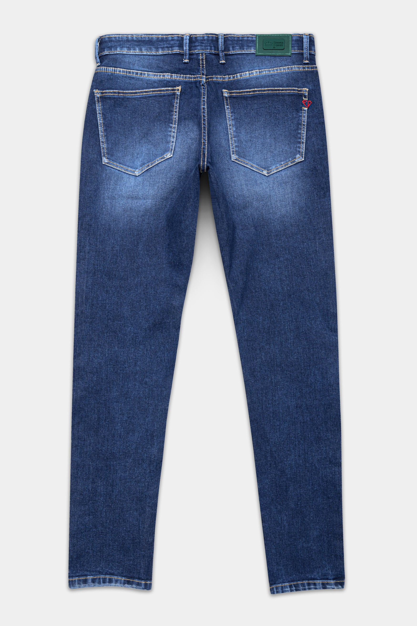 Fiord Blue Whiskering Wash Stretchable Denim