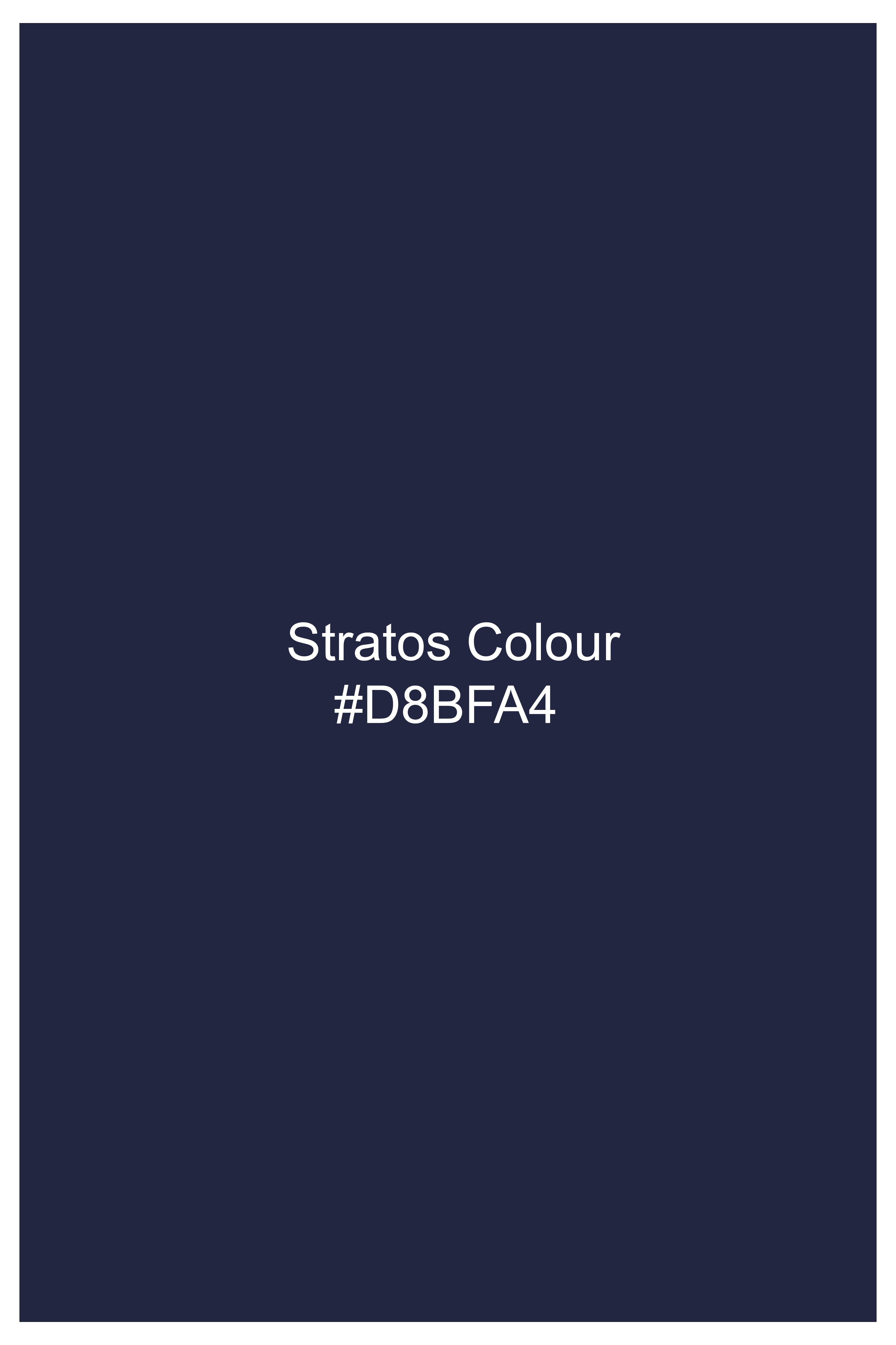 Stratos Blue Rinse Washed Textured Stretchable Denim