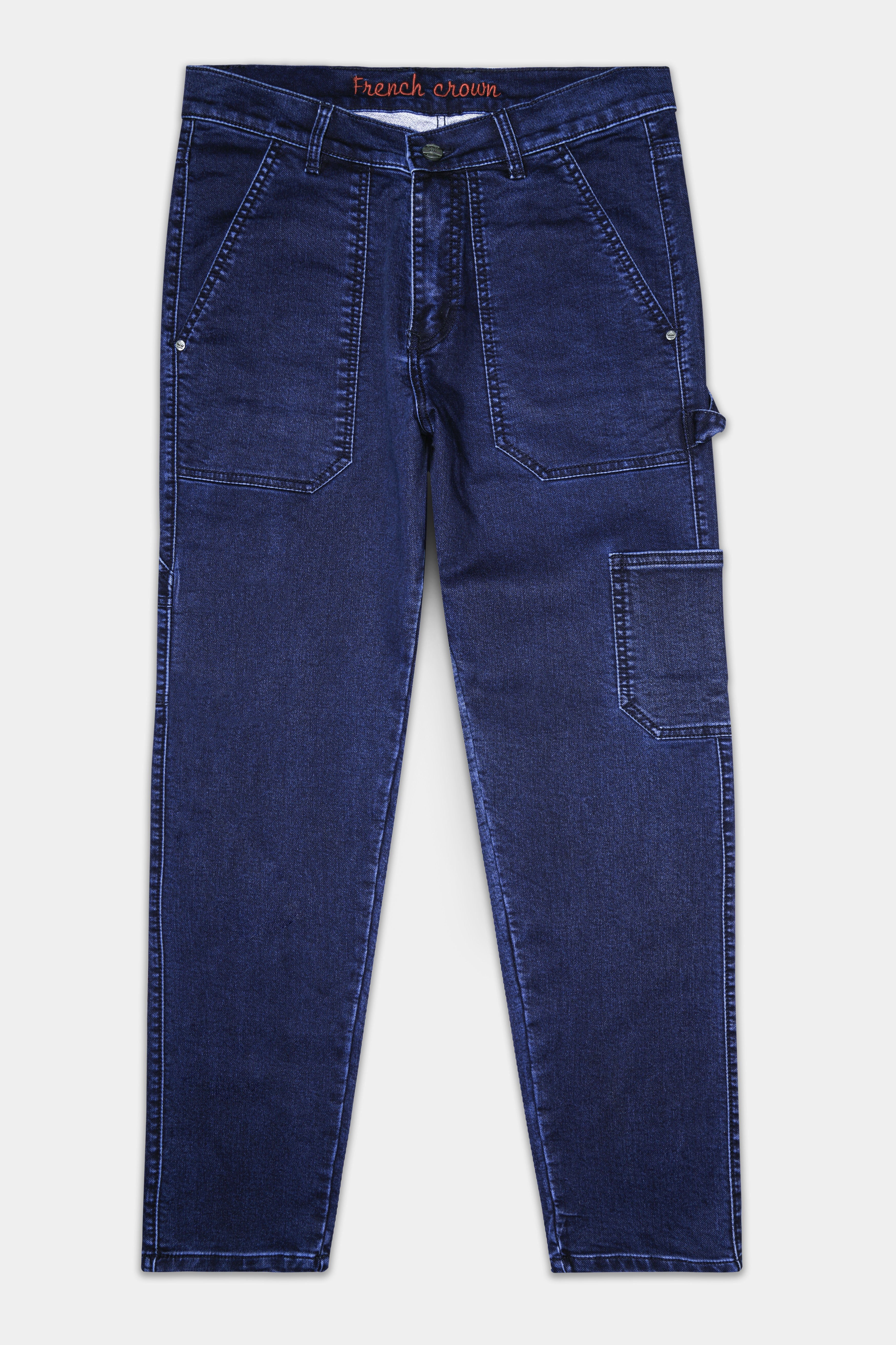 Berry Blue Clean Look Stretchble Denim