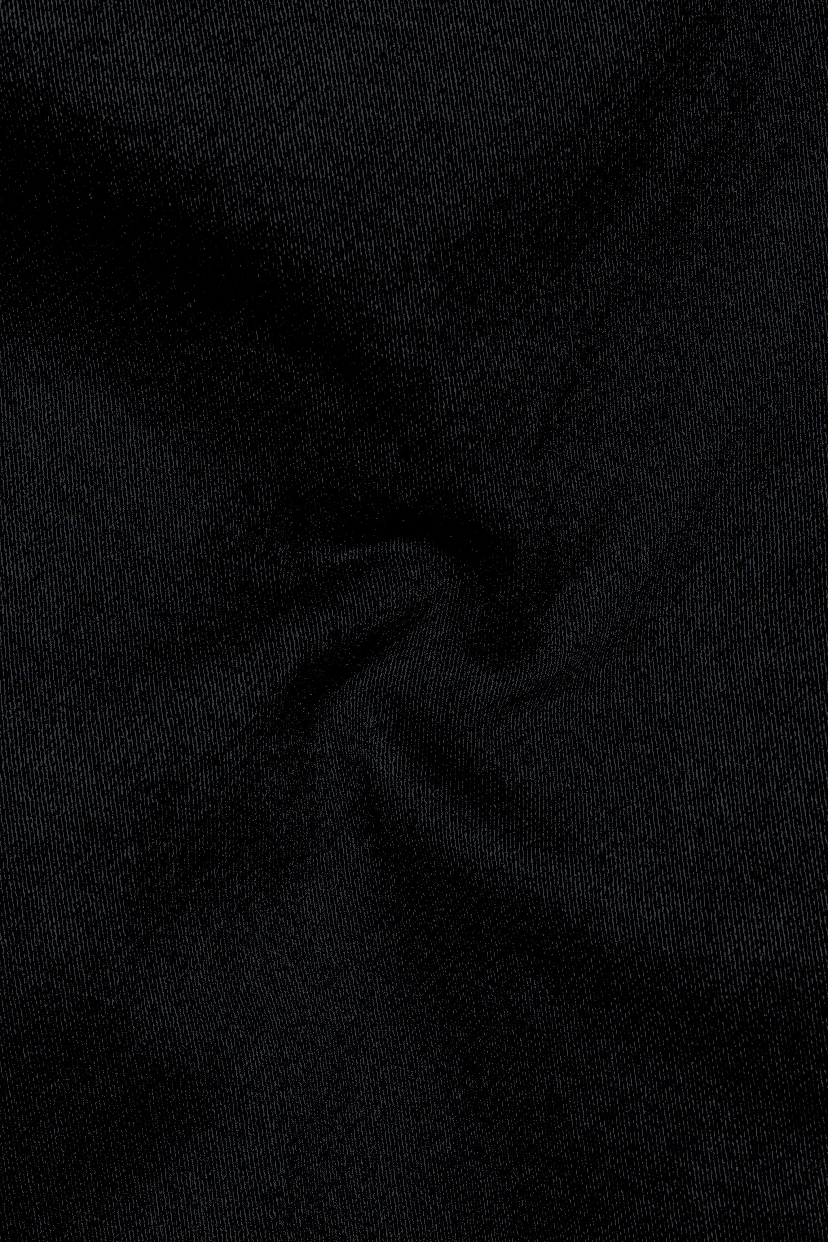 Noir-Midnight Black Clean Look Stretchable Cargo Denim