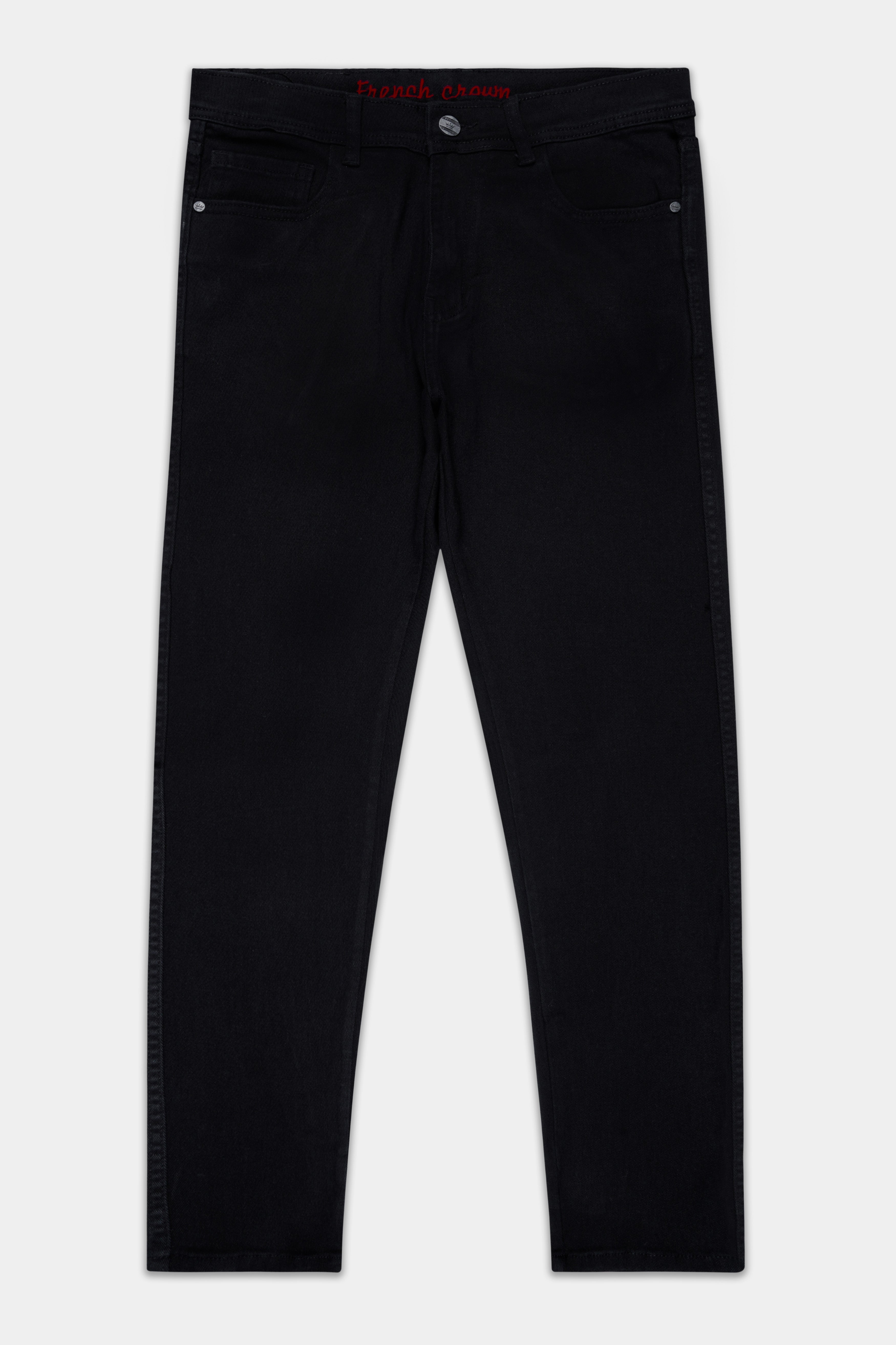 Noctis-Sable Black Clean Look Stretchable Denim