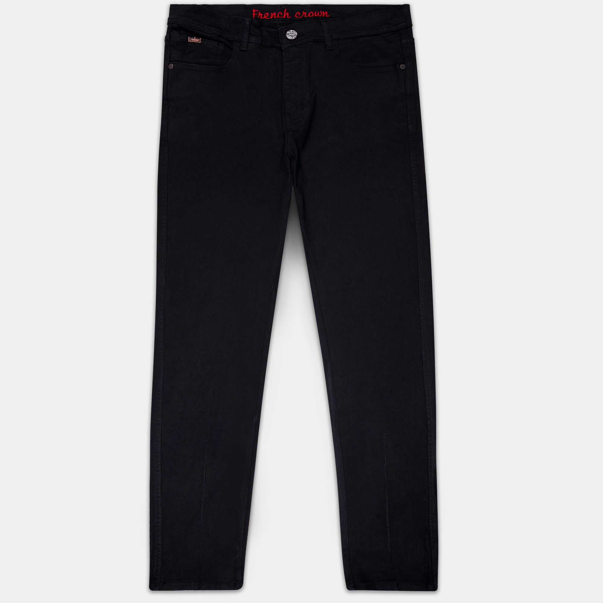 Volcra-Cinder Black Clean Look Stretchable Denim