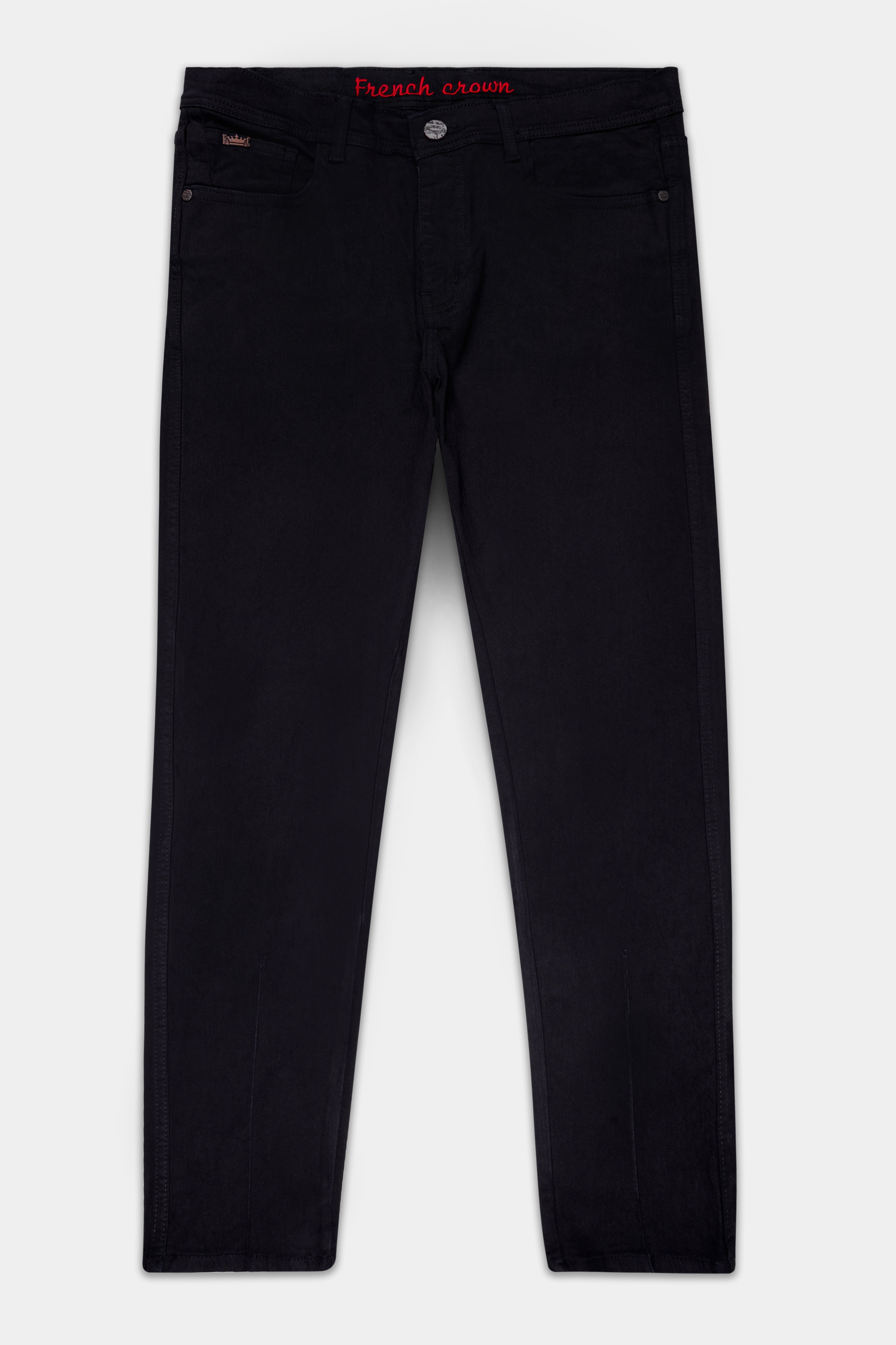 Volcra-Cinder Black Clean Look Stretchable Denim