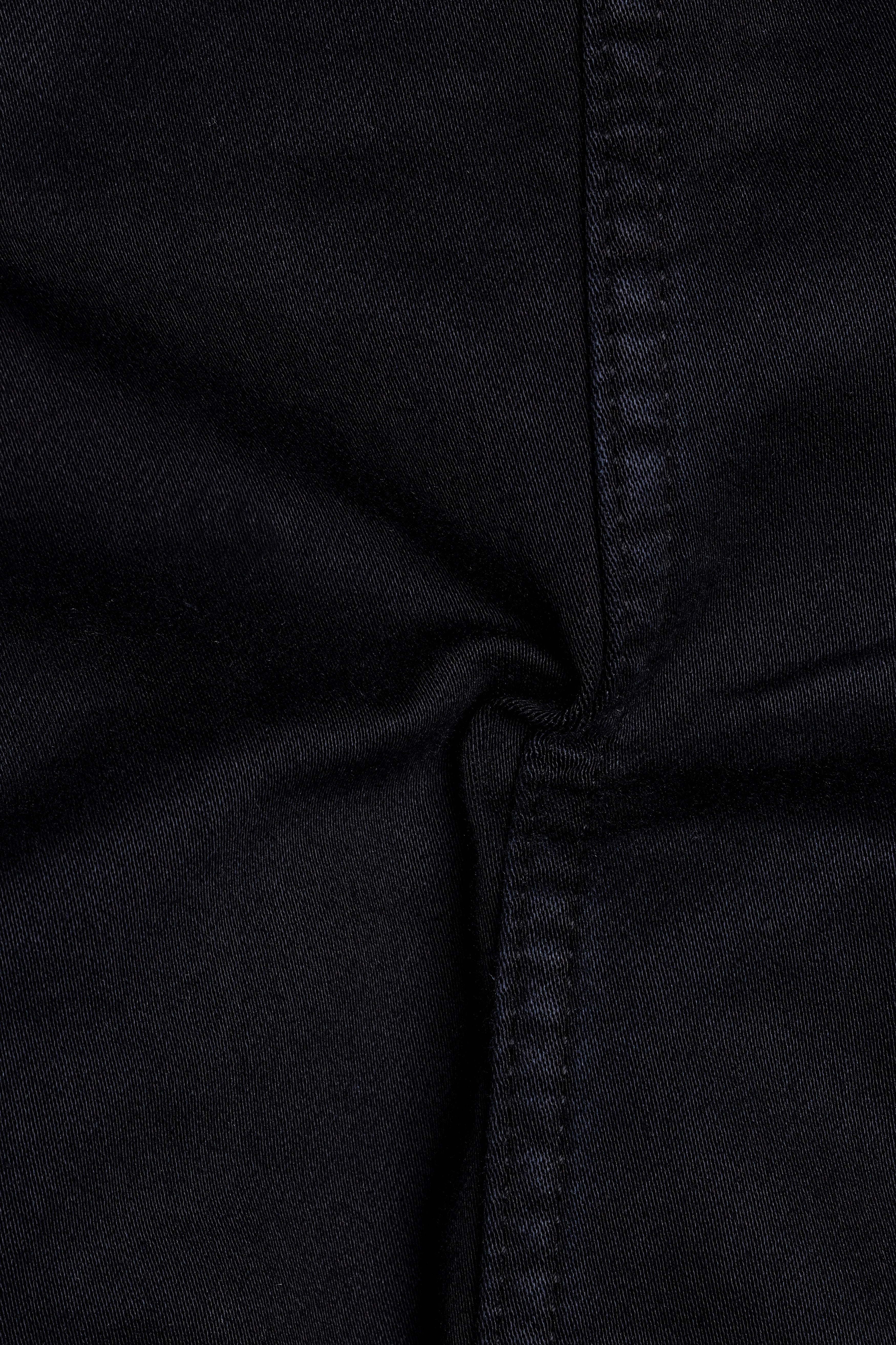 Prowla-Jaguar Black Clean Look Stretchable Cargo Denim