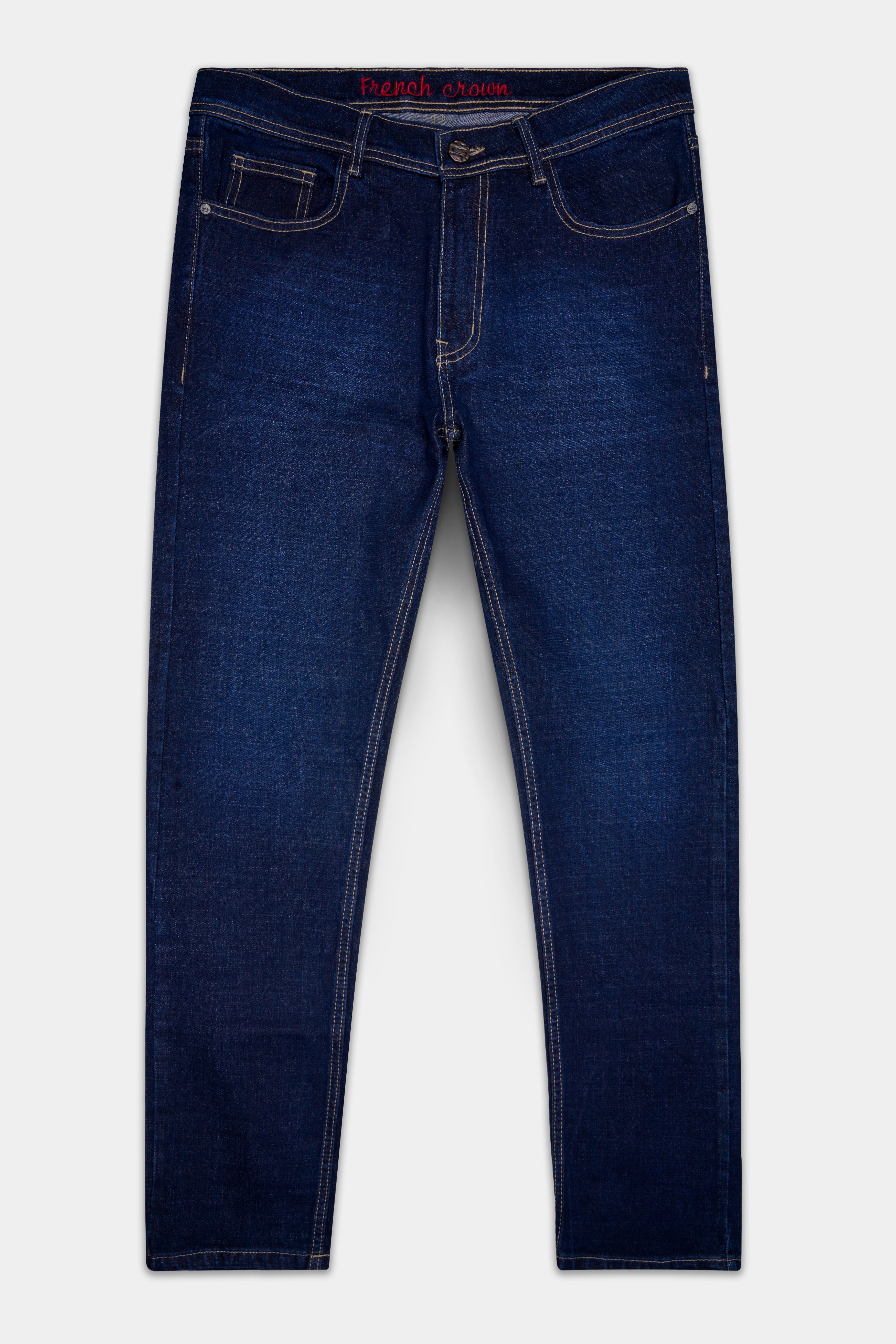 Whisden-Admiral Blue Whiskering Washed Stretchable Denim