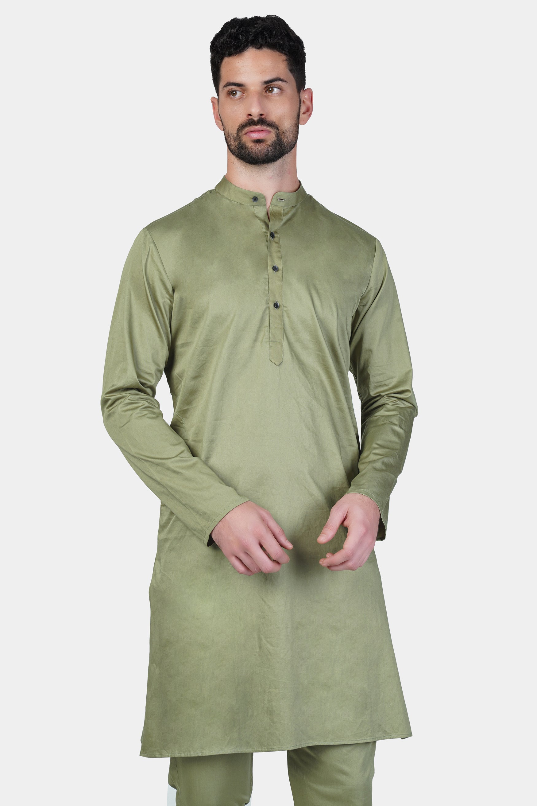 Eagle Green Subtle Sheen Super Soft Premium Cotton Kurta