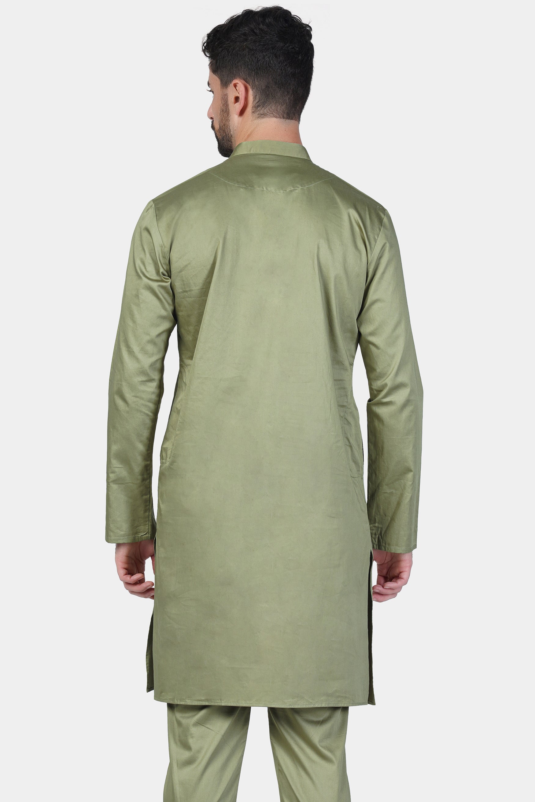 Eagle Green Subtle Sheen Super Soft Premium Cotton Kurta