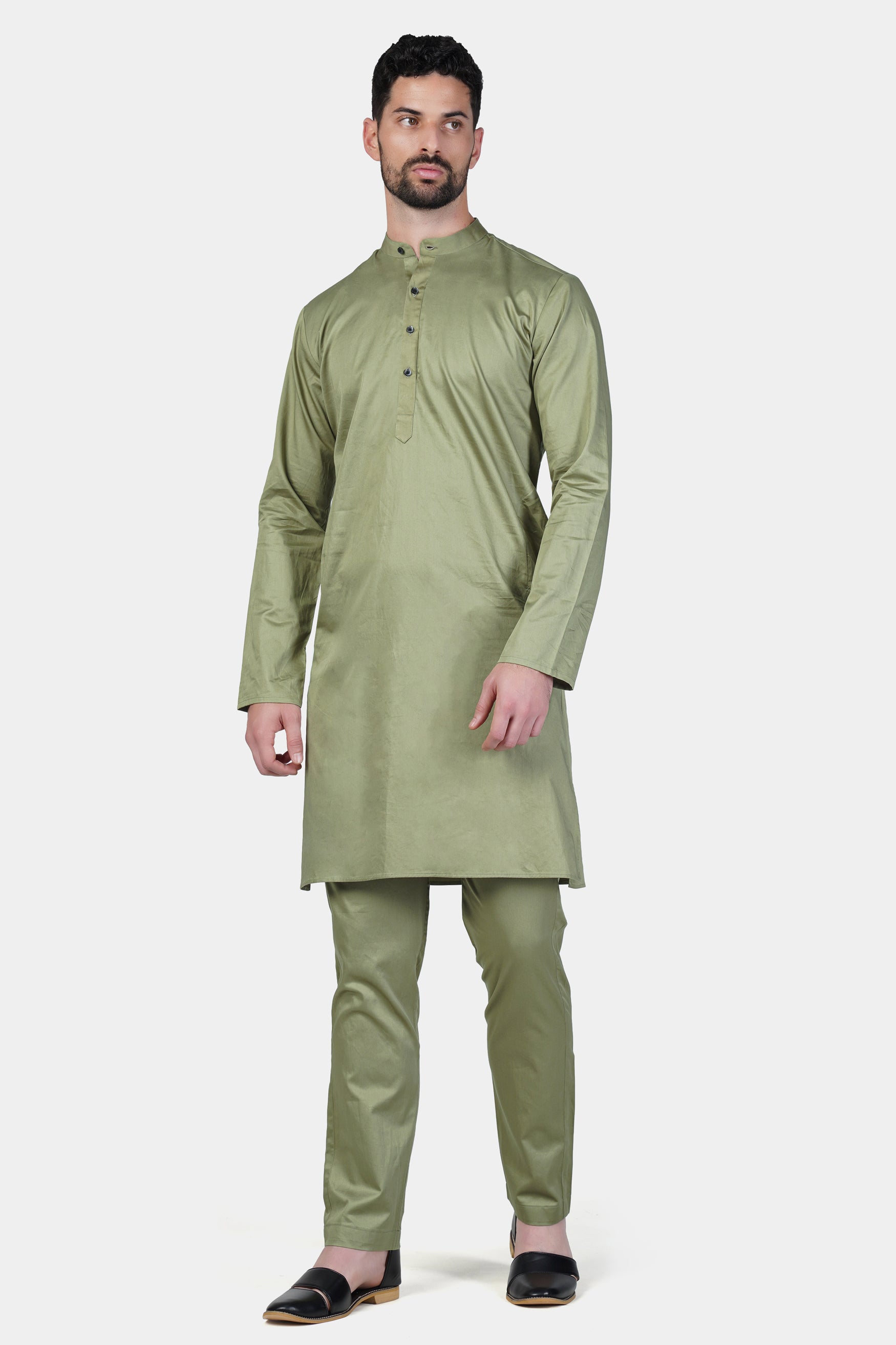 Eagle Green Subtle Sheen Super Soft Premium Cotton Kurta