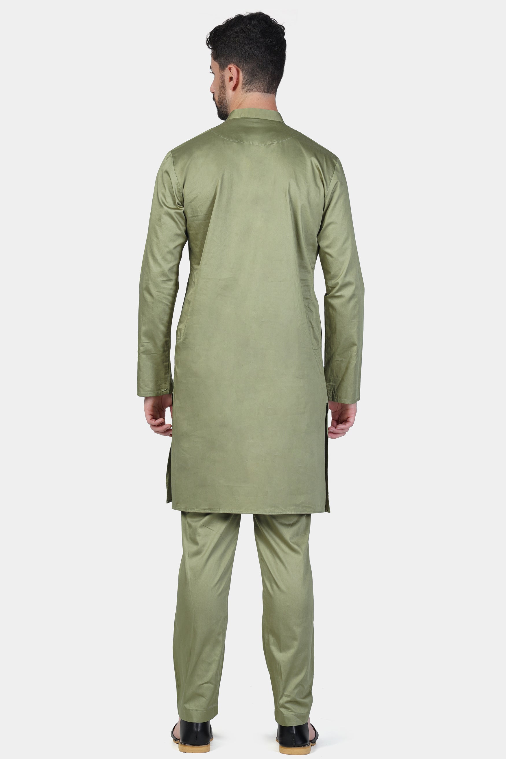 Eagle Green Subtle Sheen Super Soft Premium Cotton Kurta