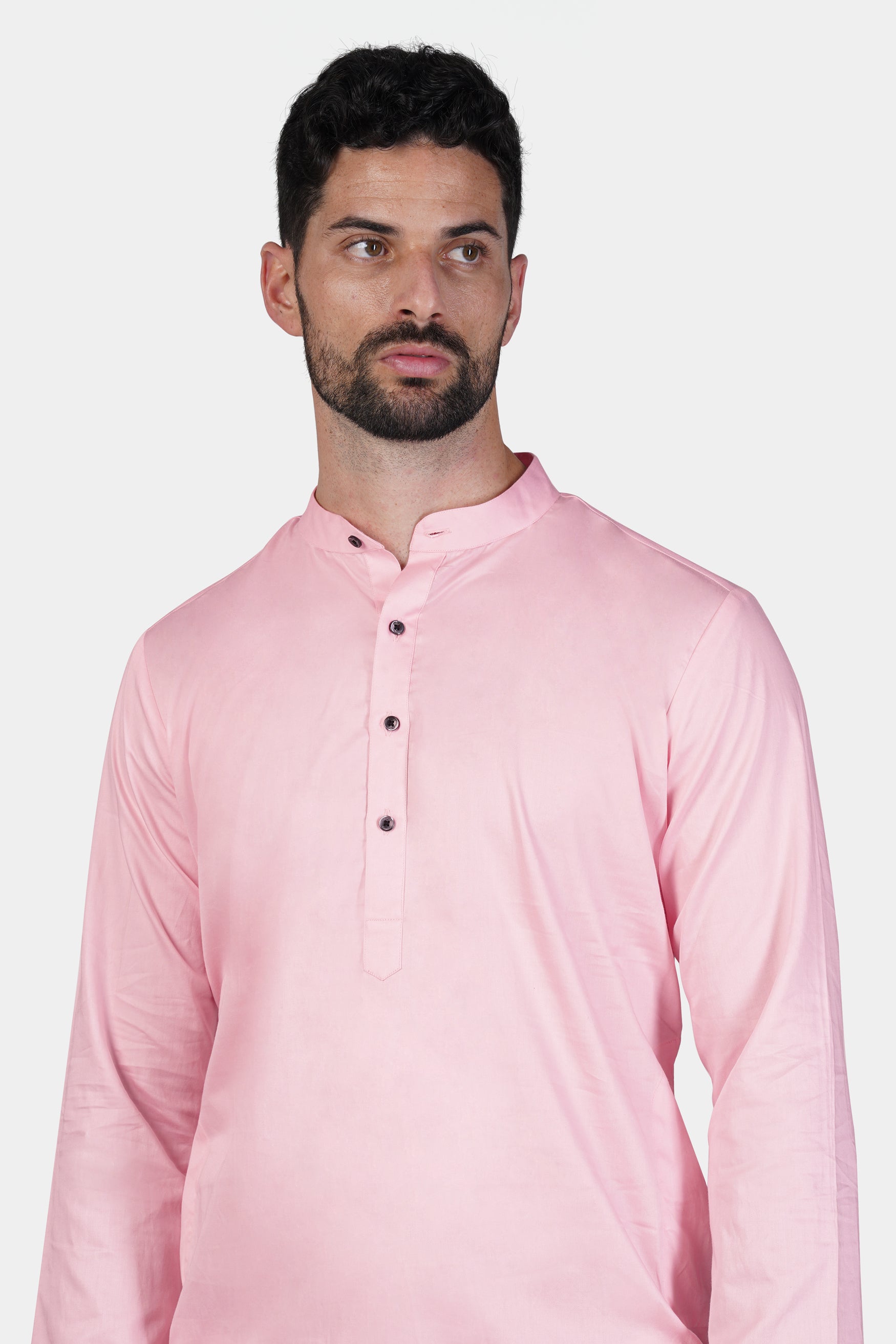 Pastel Pink Subtle Sheen Super Soft Premium Cotton Kurta