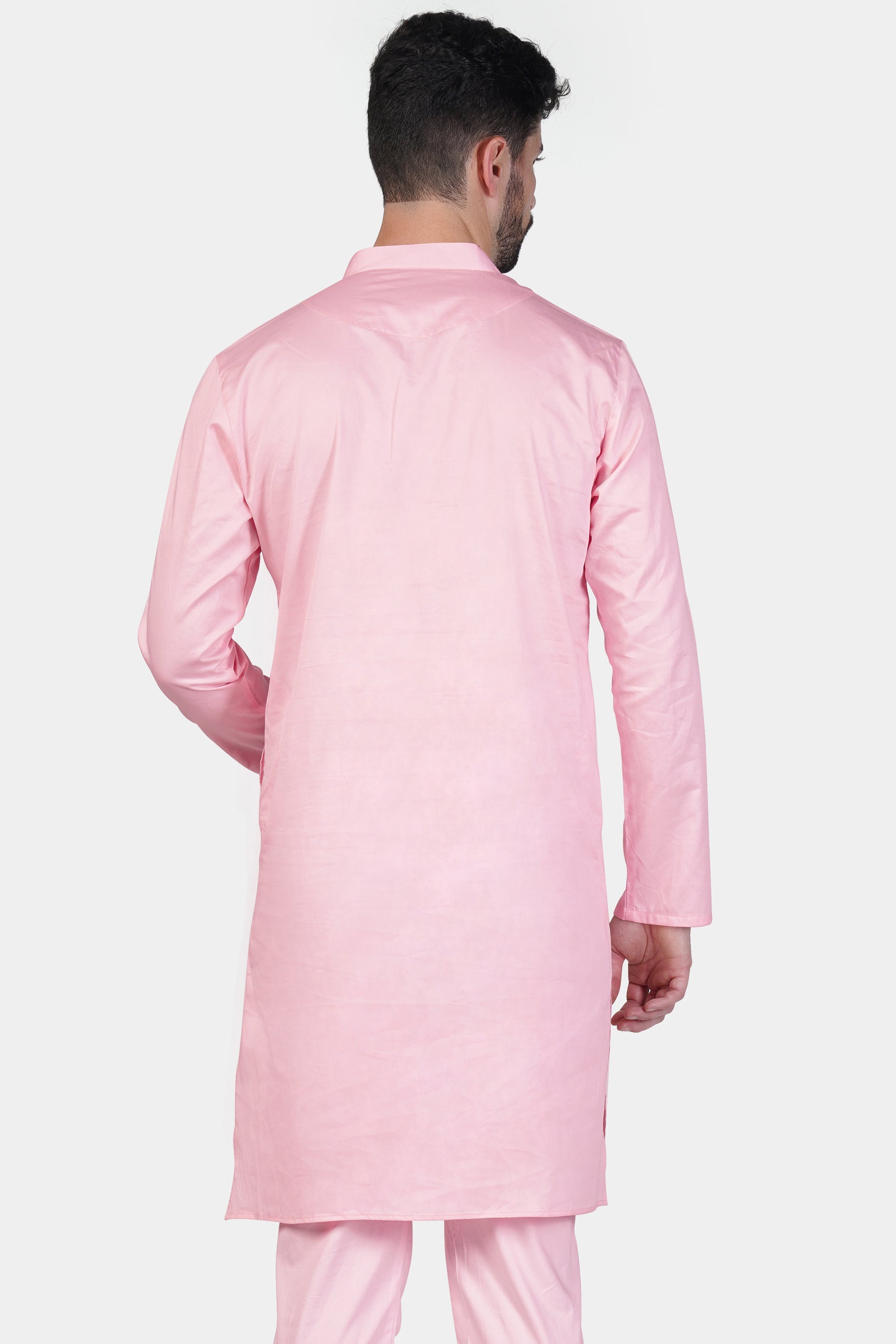 Pastel Pink Subtle Sheen Super Soft Premium Cotton Kurta