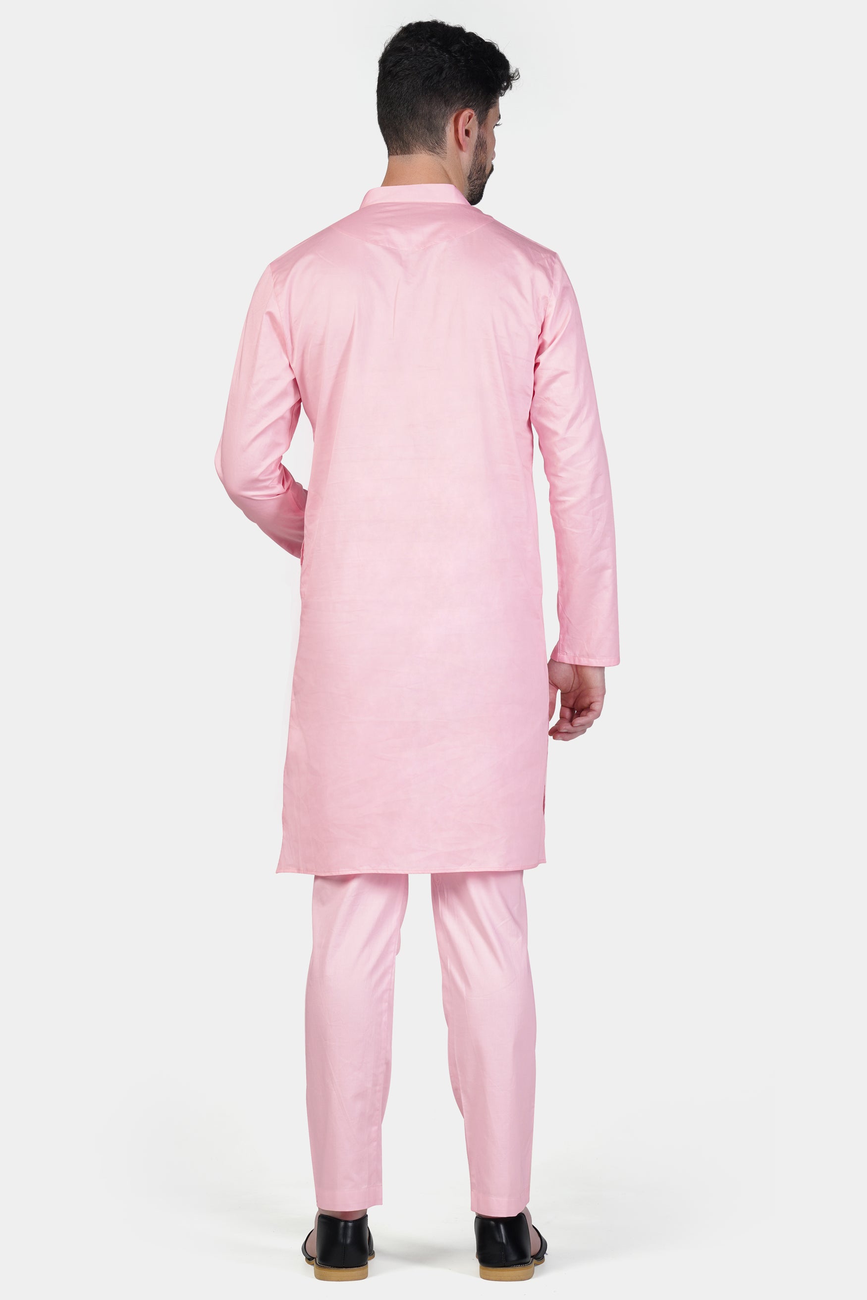 Pastel Pink Subtle Sheen Super Soft Premium Cotton Kurta