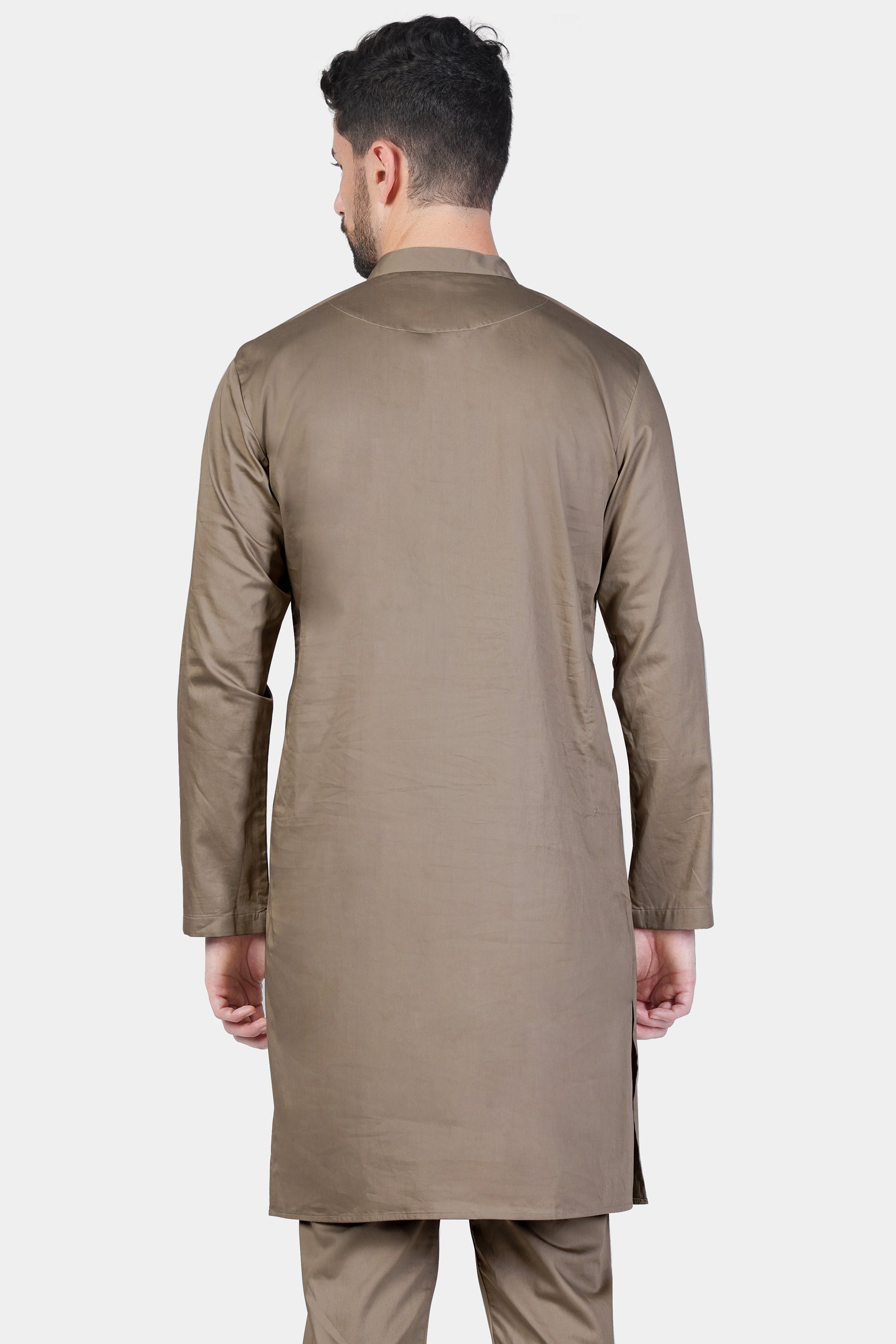 Arrowtown Brown Subtle Sheen Super Soft Premium Cotton Kurta