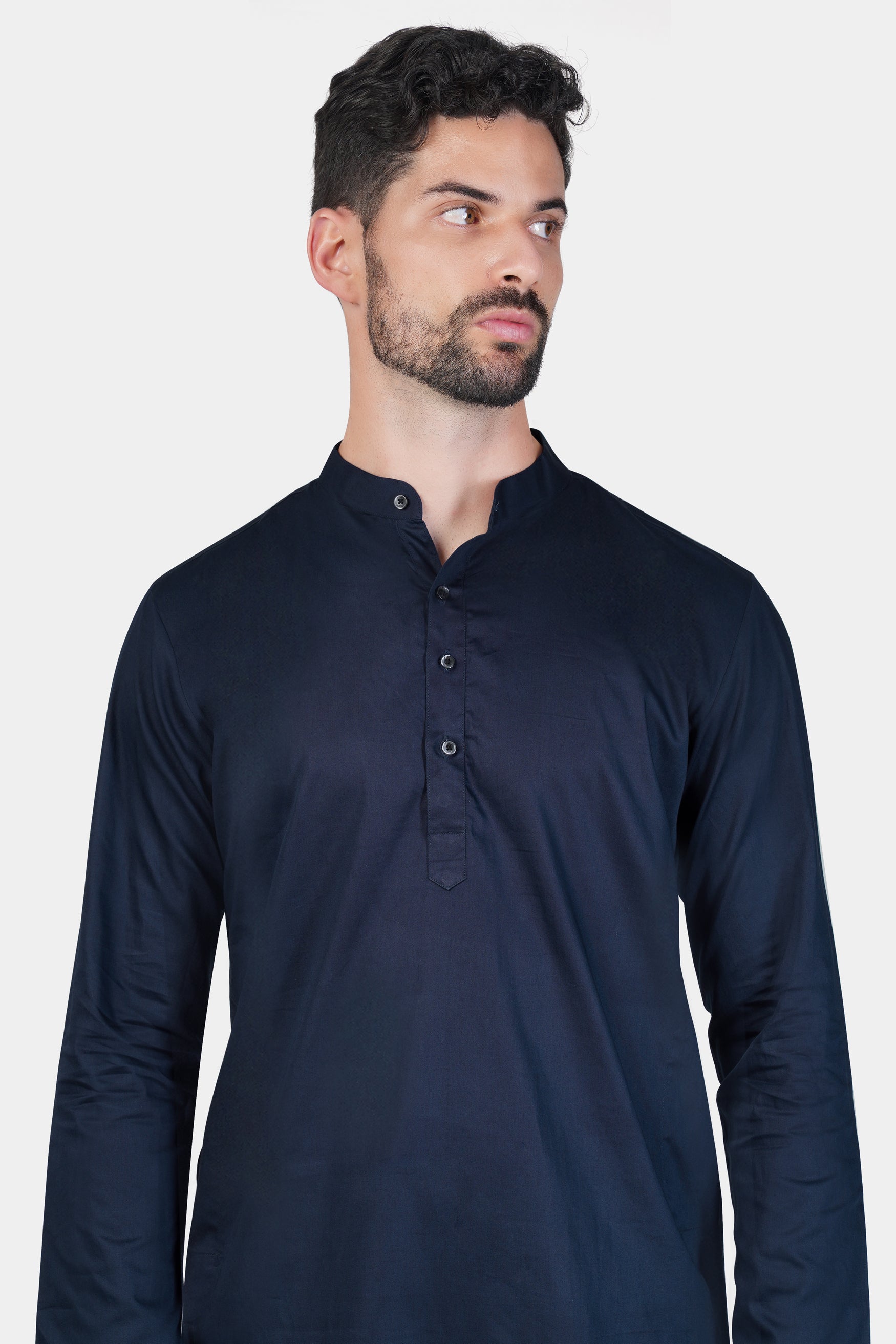 Baltic Sea Blue Subtle Sheen Super Soft Premium Cotton Kurta