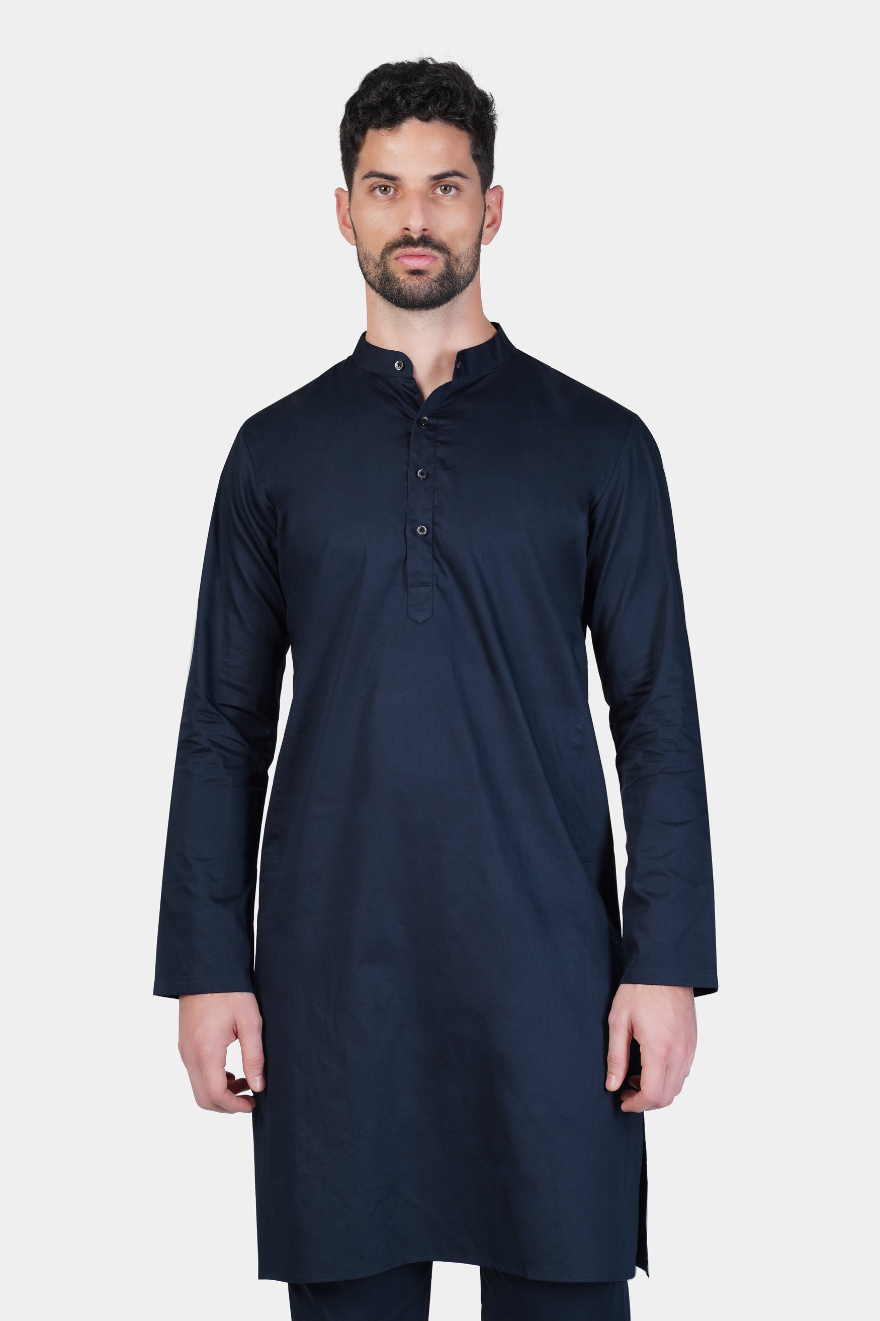 Baltic Sea Blue Subtle Sheen Super Soft Premium Cotton Kurta