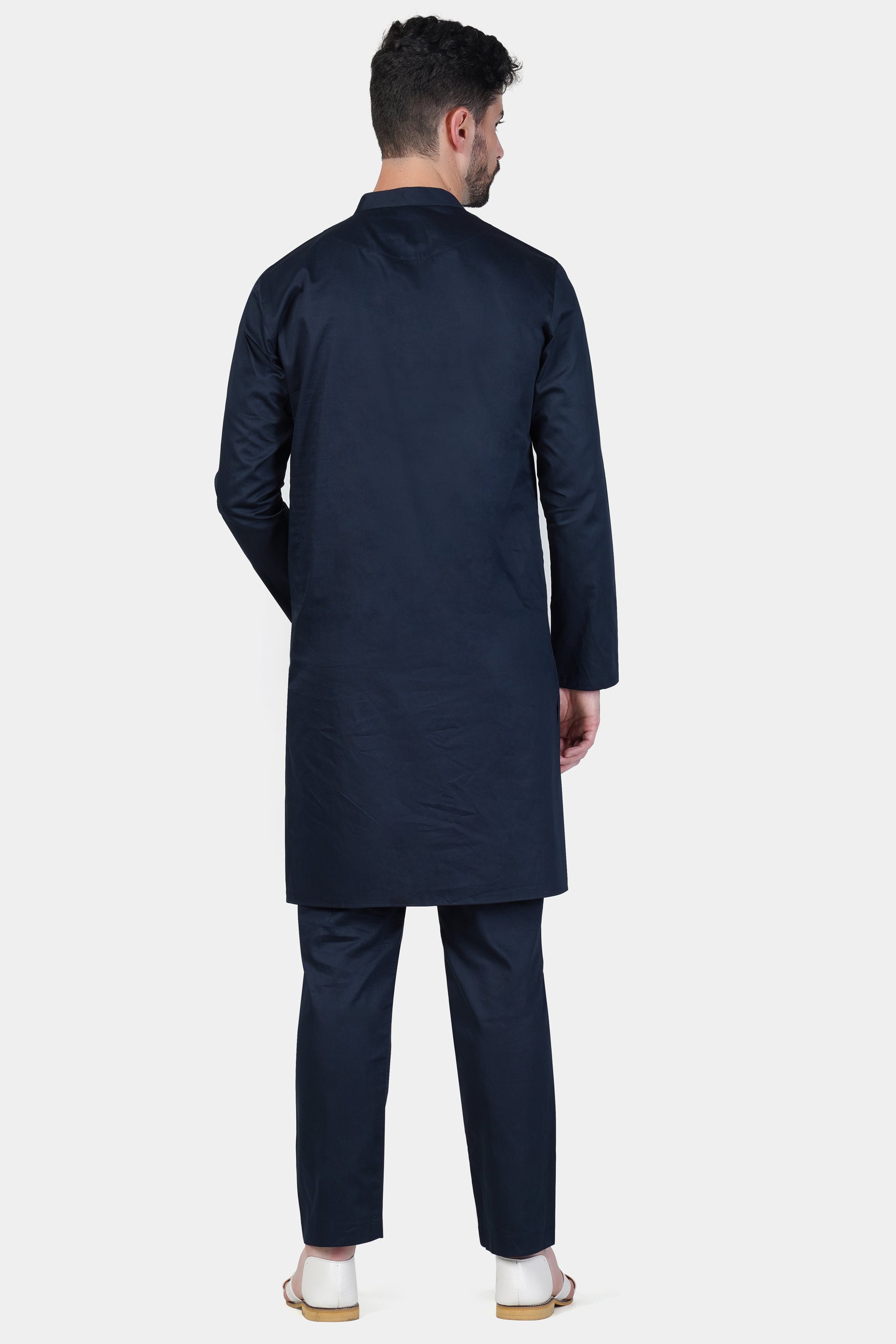 Baltic Sea Blue Subtle Sheen Super Soft Premium Cotton Kurta