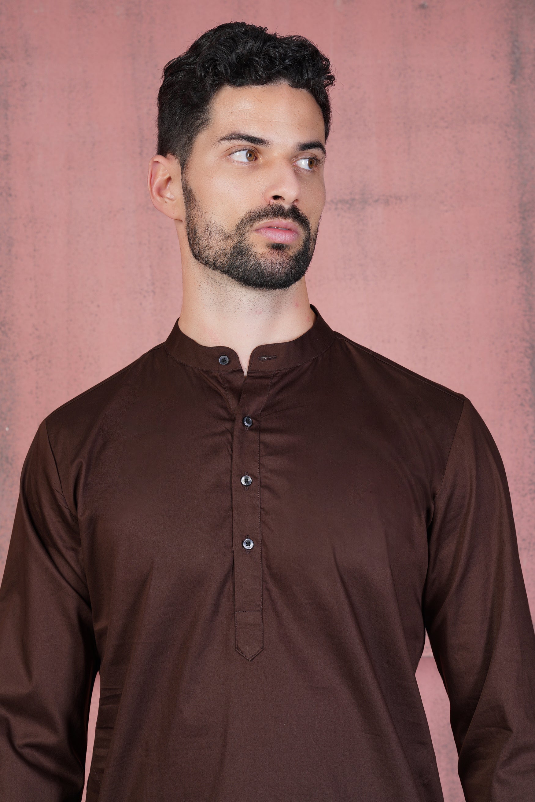 Sambuca Brown Subtle Sheen Super Soft Premium Cotton Kurta