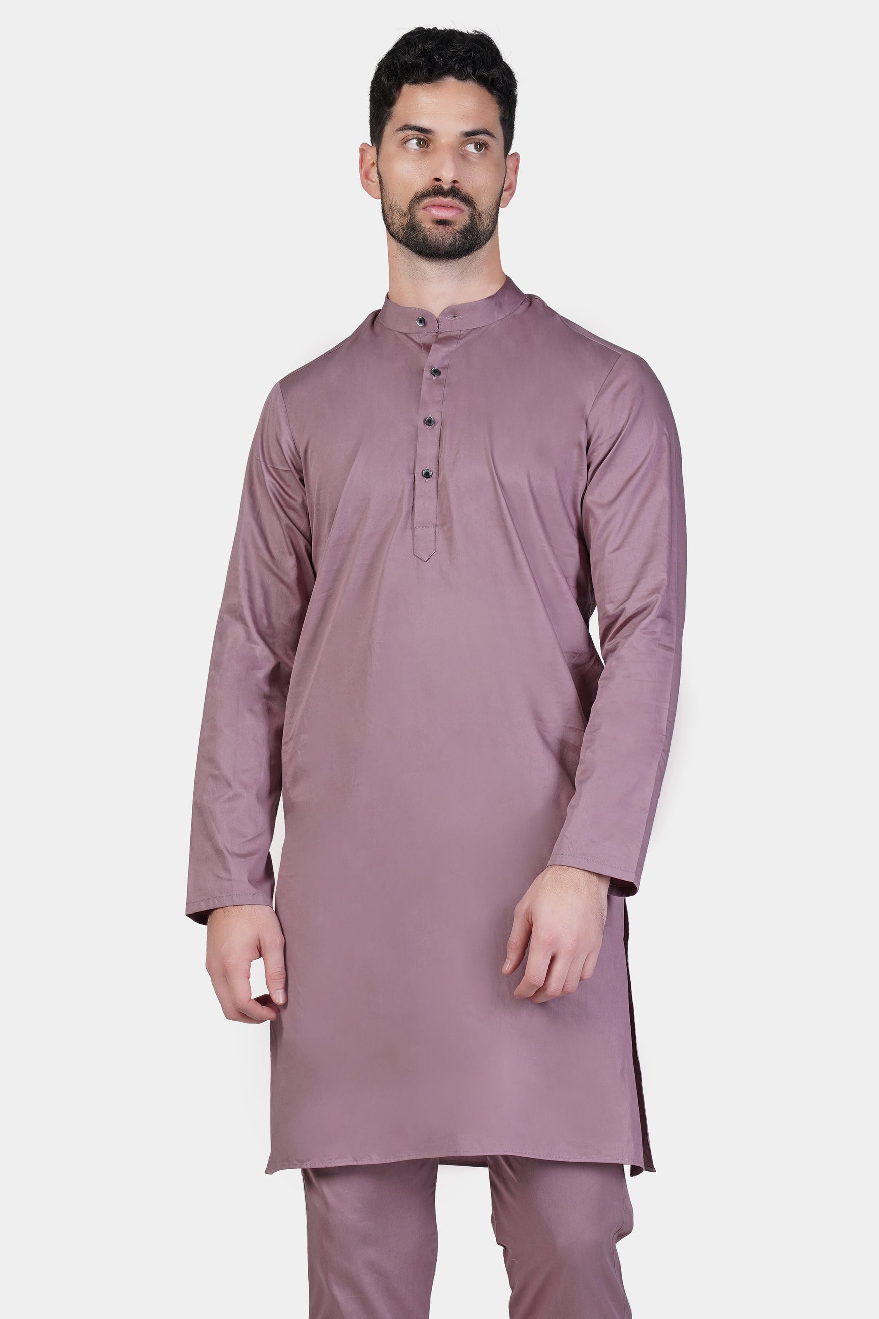 Light Mauve Lavender Subtle Sheen Super Soft Premium Cotton Kurta