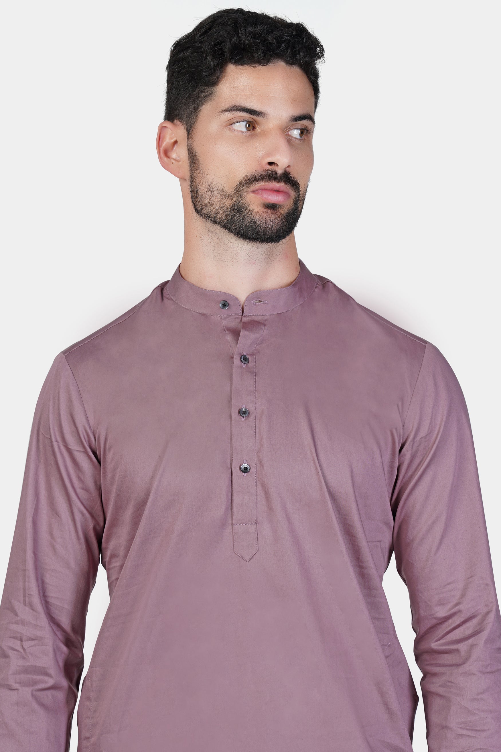 Light Mauve Lavender Subtle Sheen Super Soft Premium Cotton Kurta