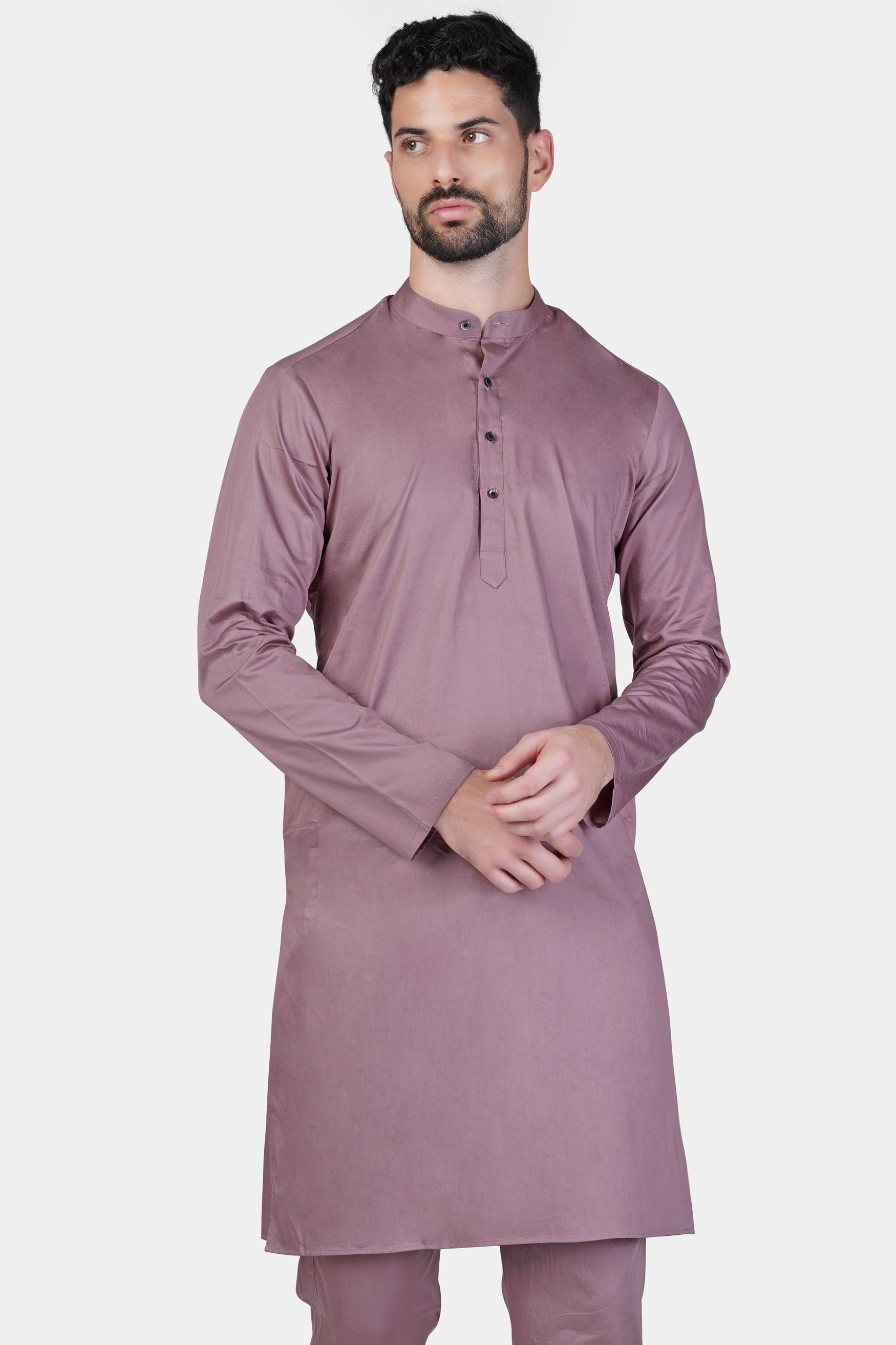 Light Mauve Lavender Subtle Sheen Super Soft Premium Cotton Kurta