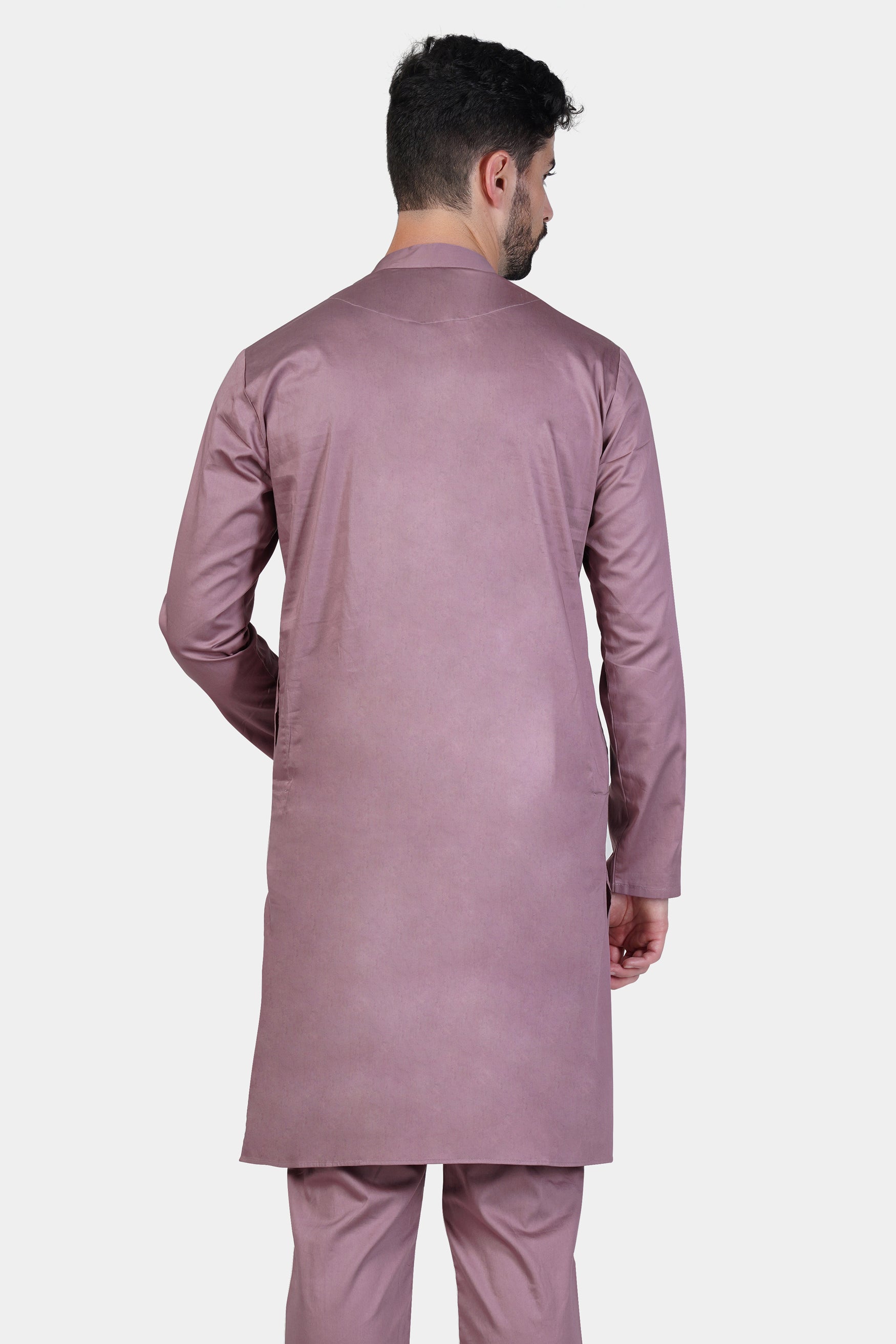 Light Mauve Lavender Subtle Sheen Super Soft Premium Cotton Kurta