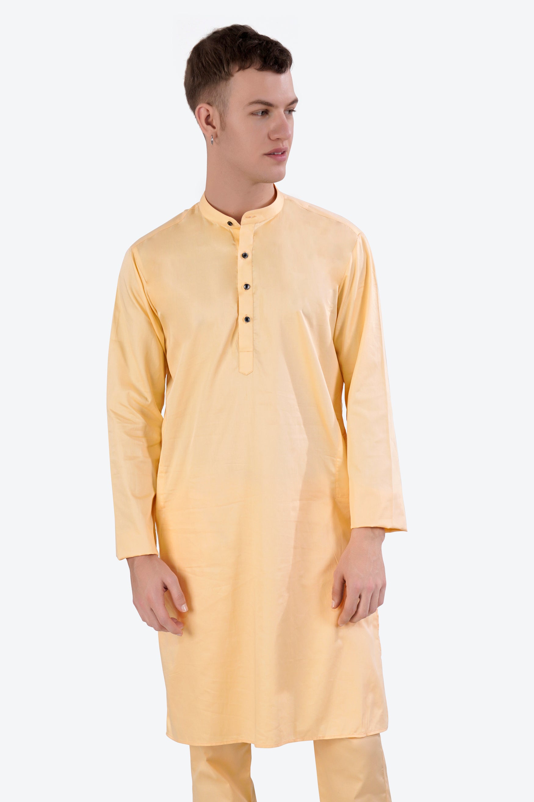 Hampton Beige Subtle Sheen Super Soft Premium Cotton Kurta