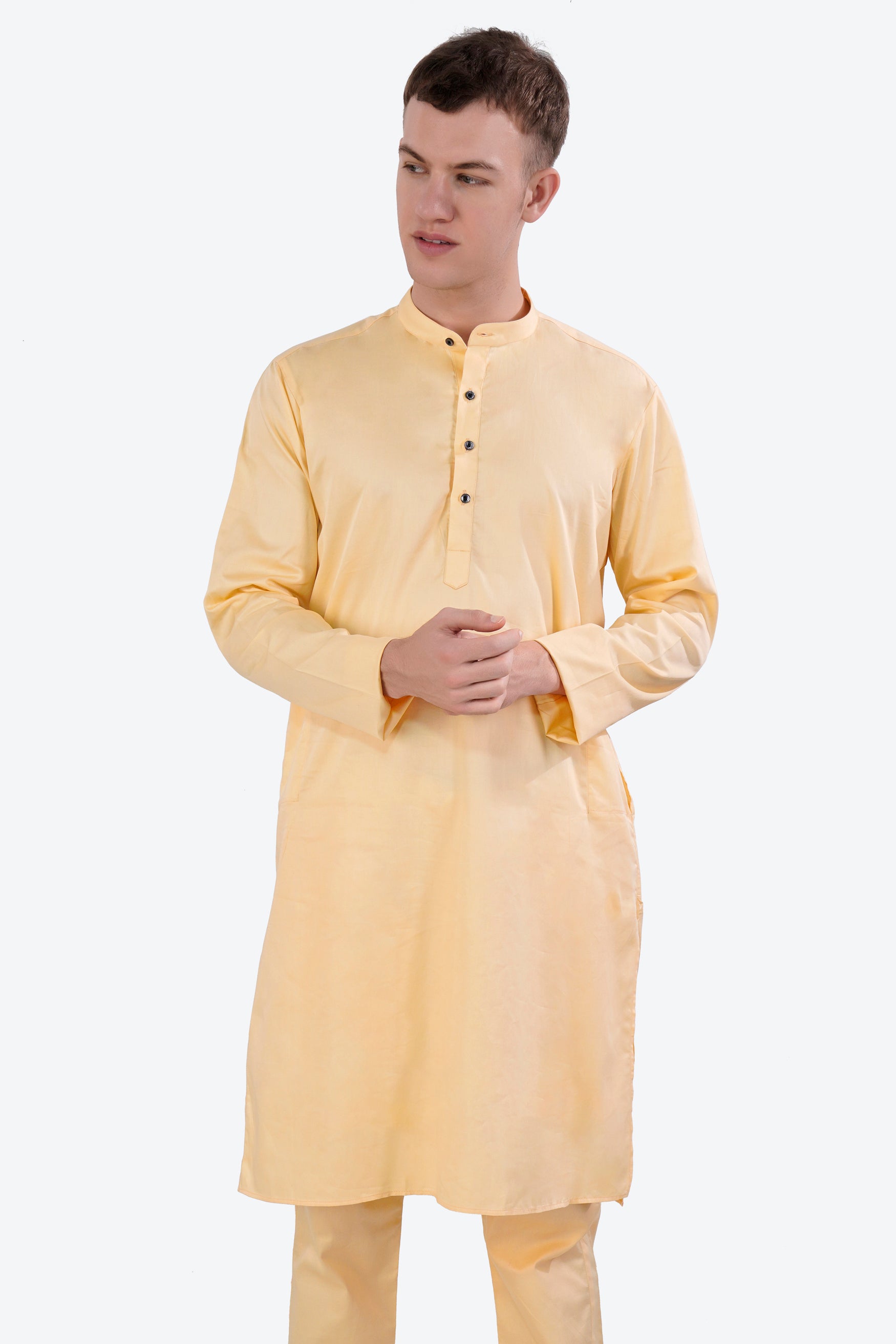 Hampton Beige Subtle Sheen Super Soft Premium Cotton Kurta