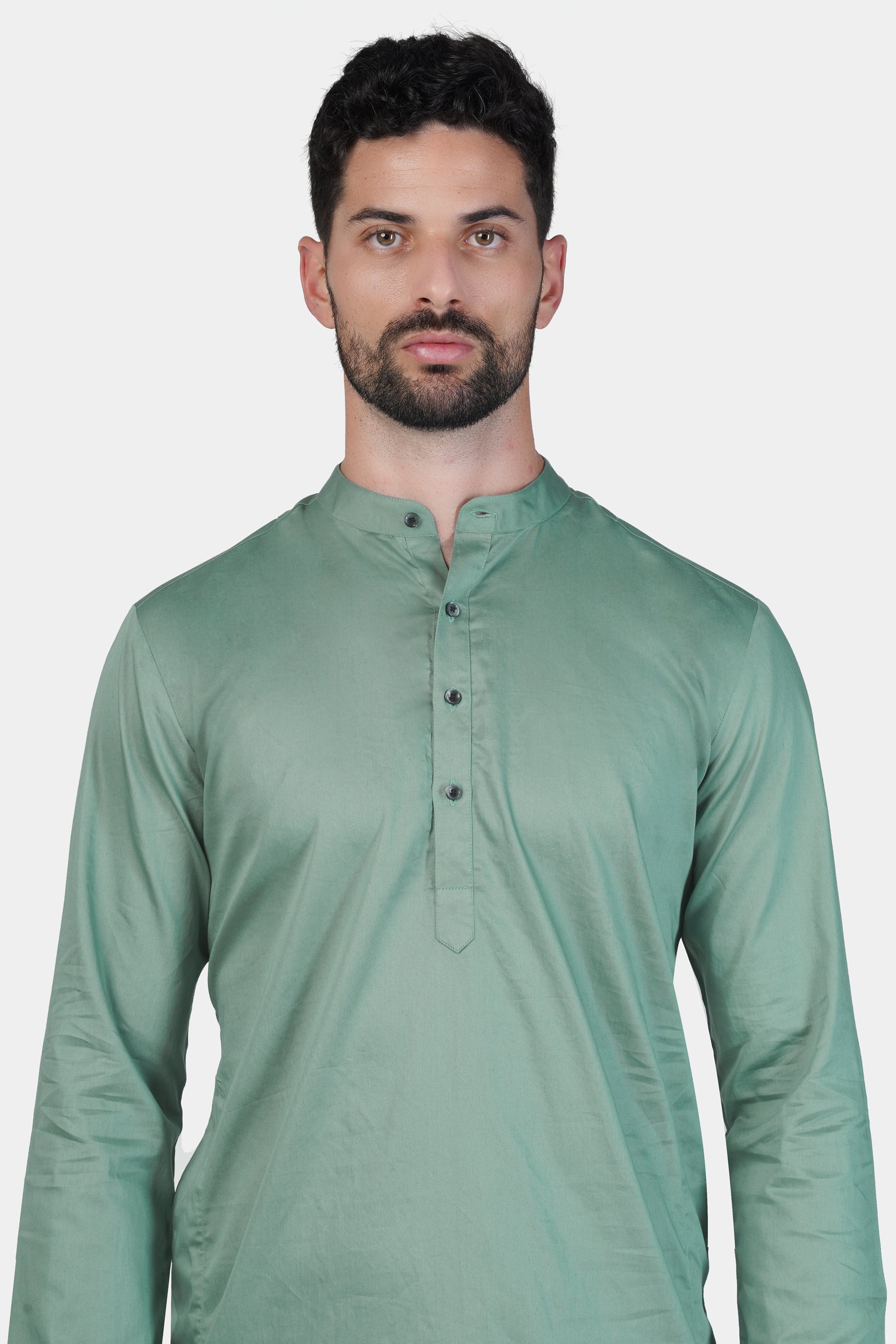 Patina Green Subtle Sheen Super Soft Premium Cotton Kurta