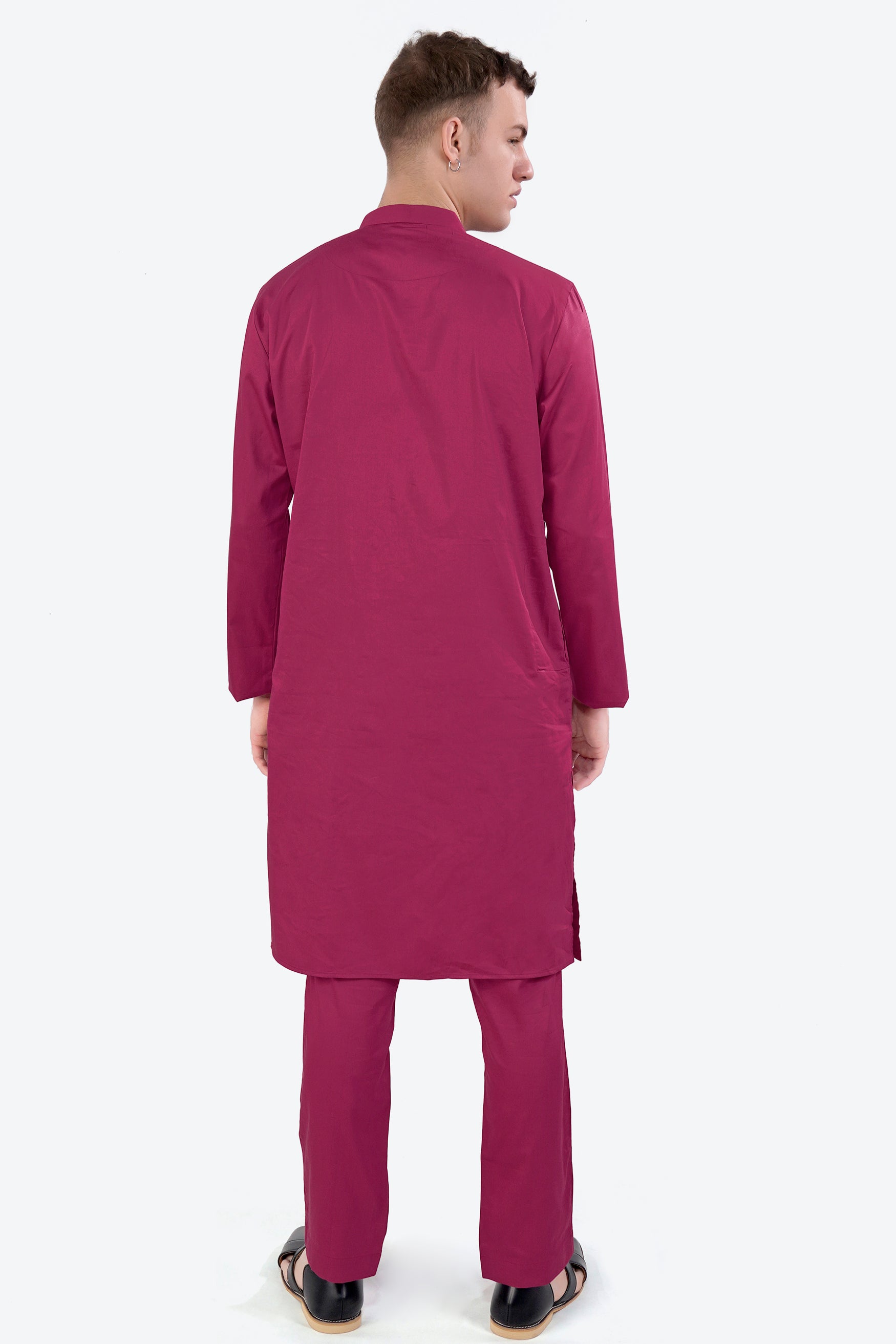 Rouge Pink Subtle Sheen Super Soft Premium Cotton Kurta