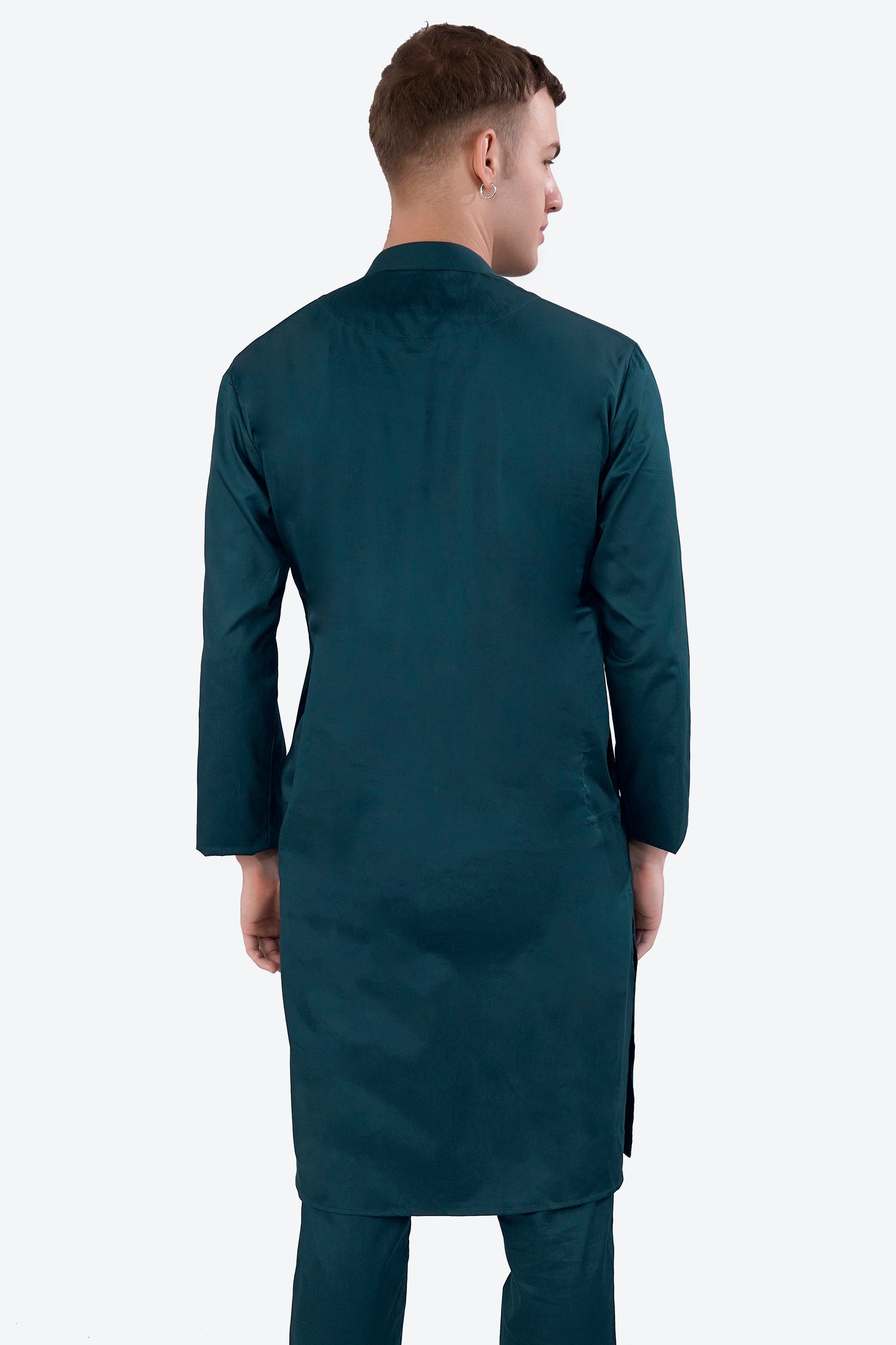 Nile Blue Subtle Sheen Super Soft Premium Cotton Kurta