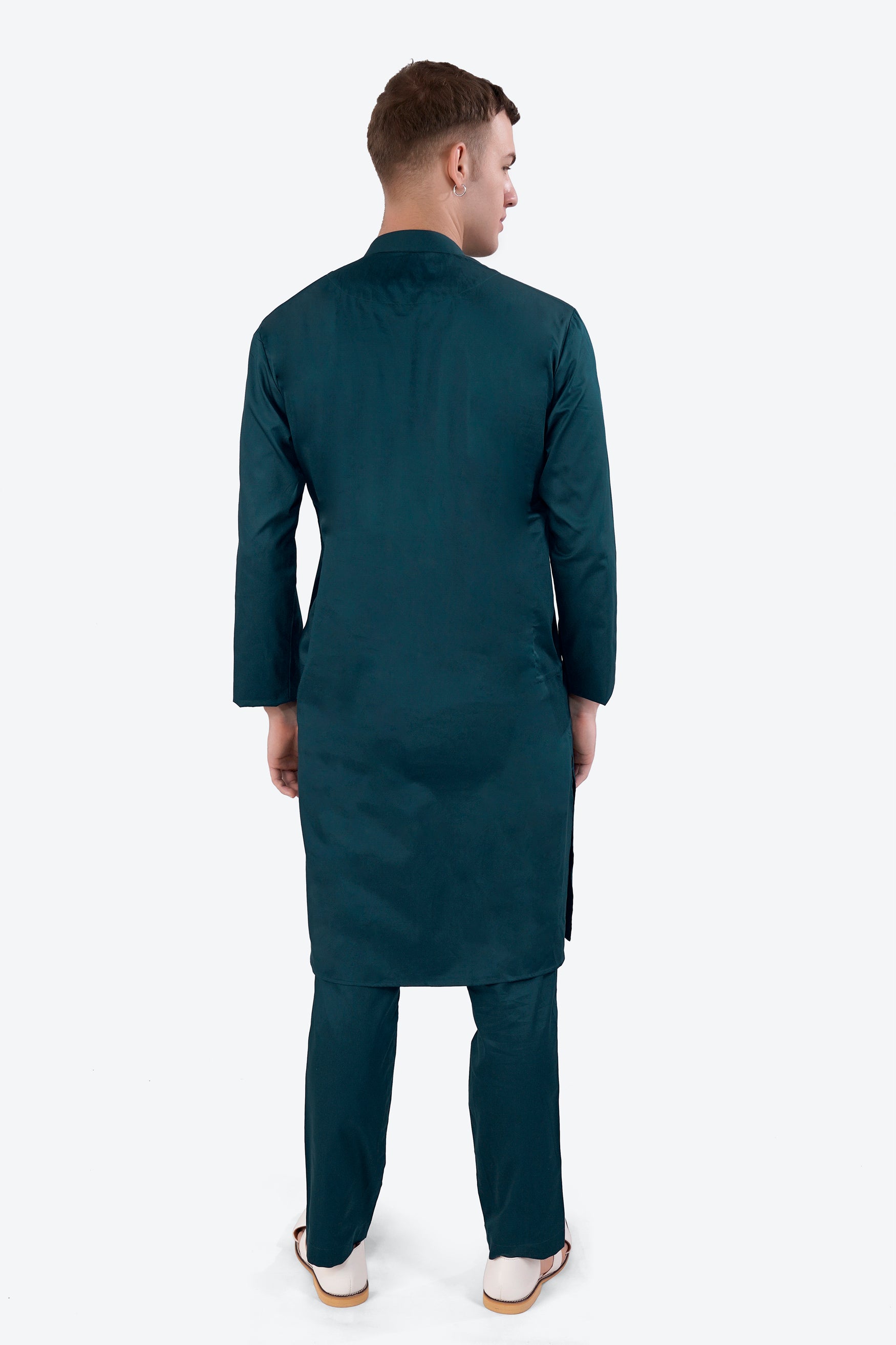 Nile Blue Subtle Sheen Super Soft Premium Cotton Kurta