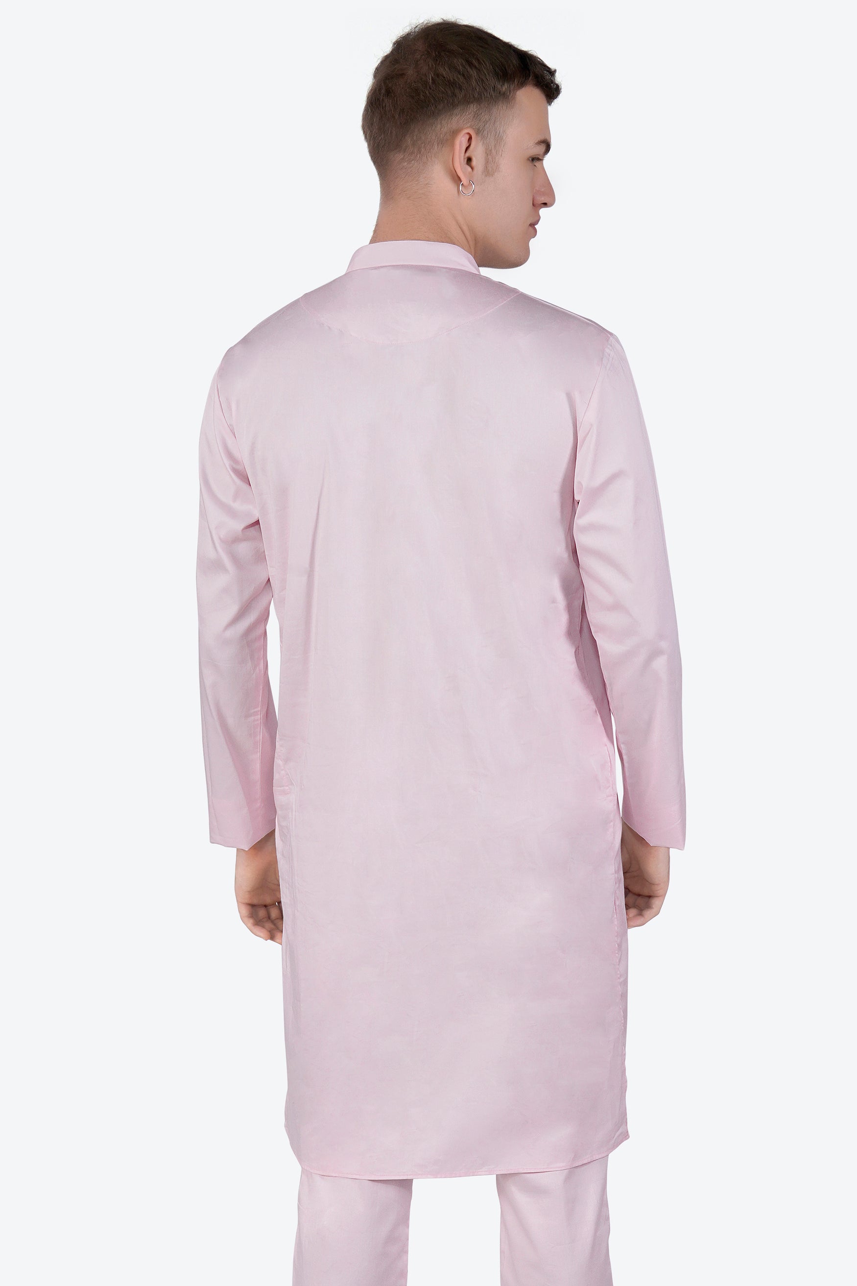 Carousel Pink Subtle Sheen Super Soft Premium Cotton Kurta