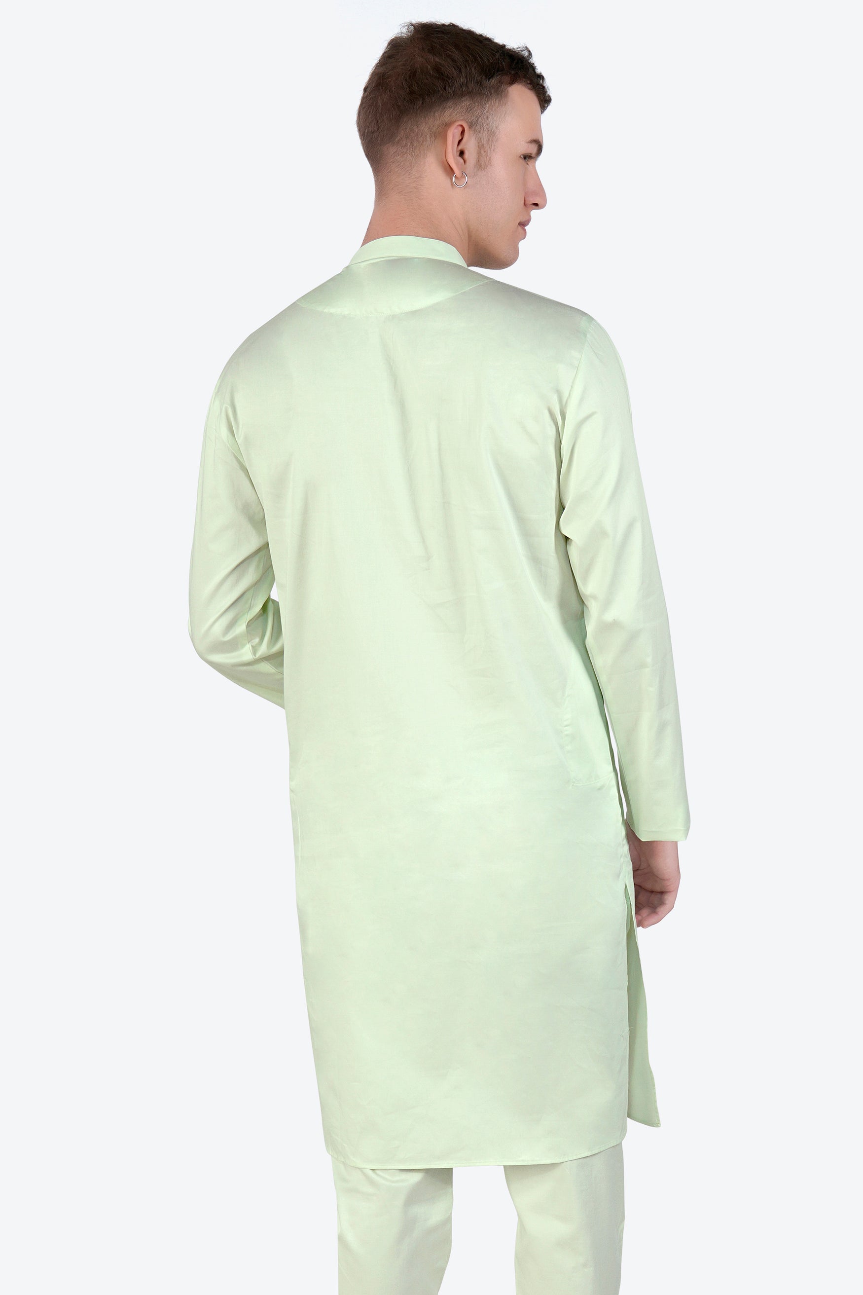 Surf Crest Green Subtle Sheen Super Soft Premium Cotton Kurta