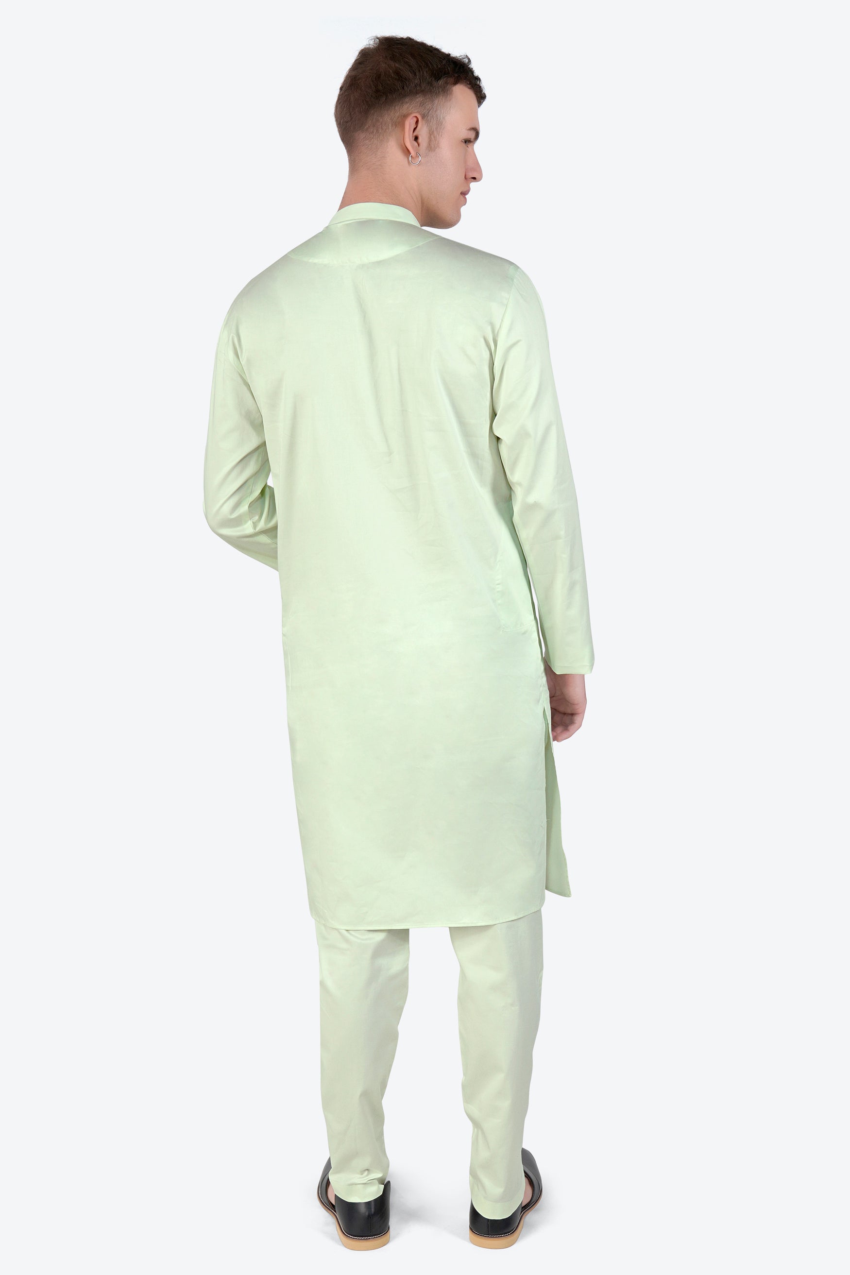 Surf Crest Green Subtle Sheen Super Soft Premium Cotton Kurta