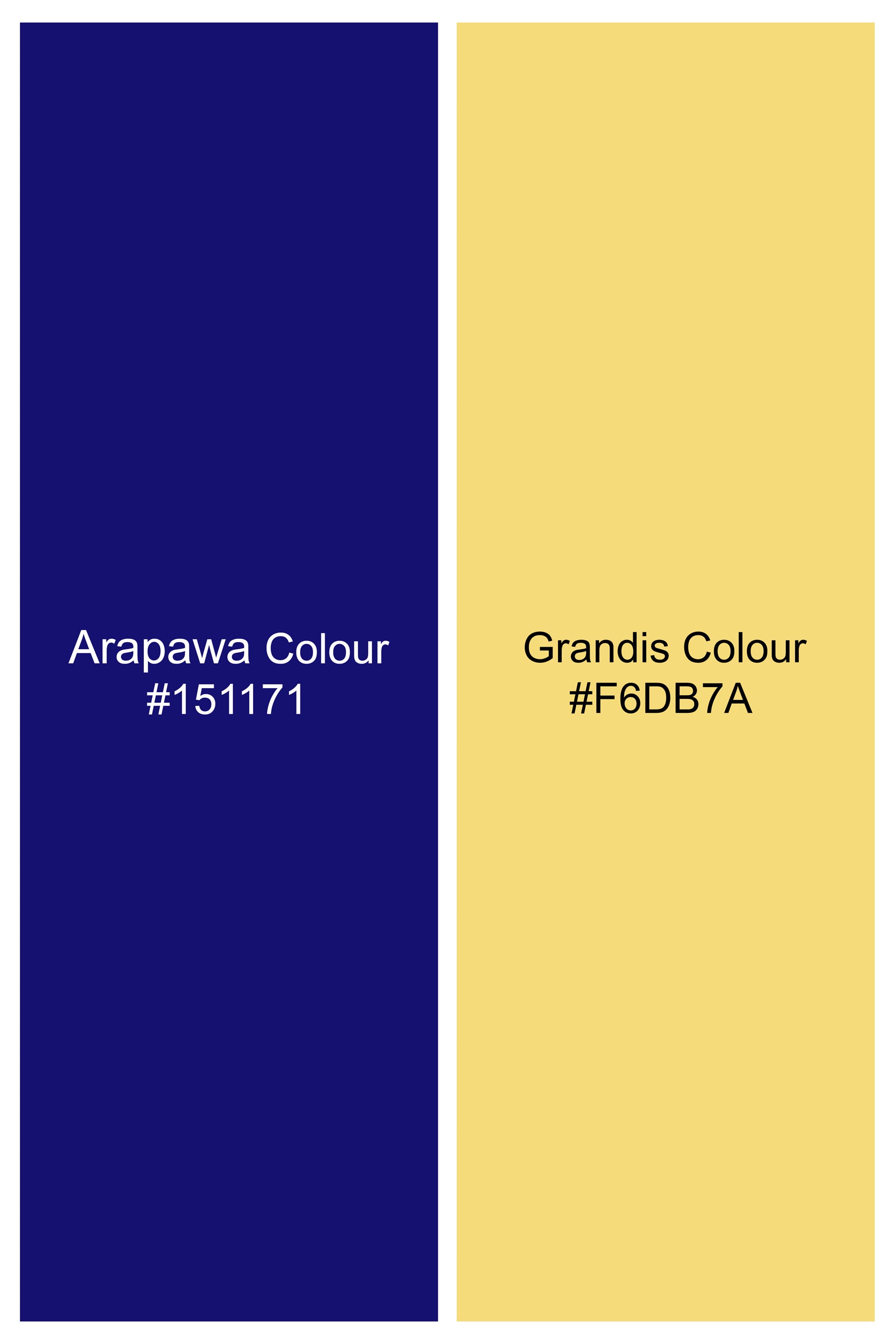 Arapawa Blue with Leaves Embroidered Subtle Sheen Super Soft Premium Cotton Designer Kurta